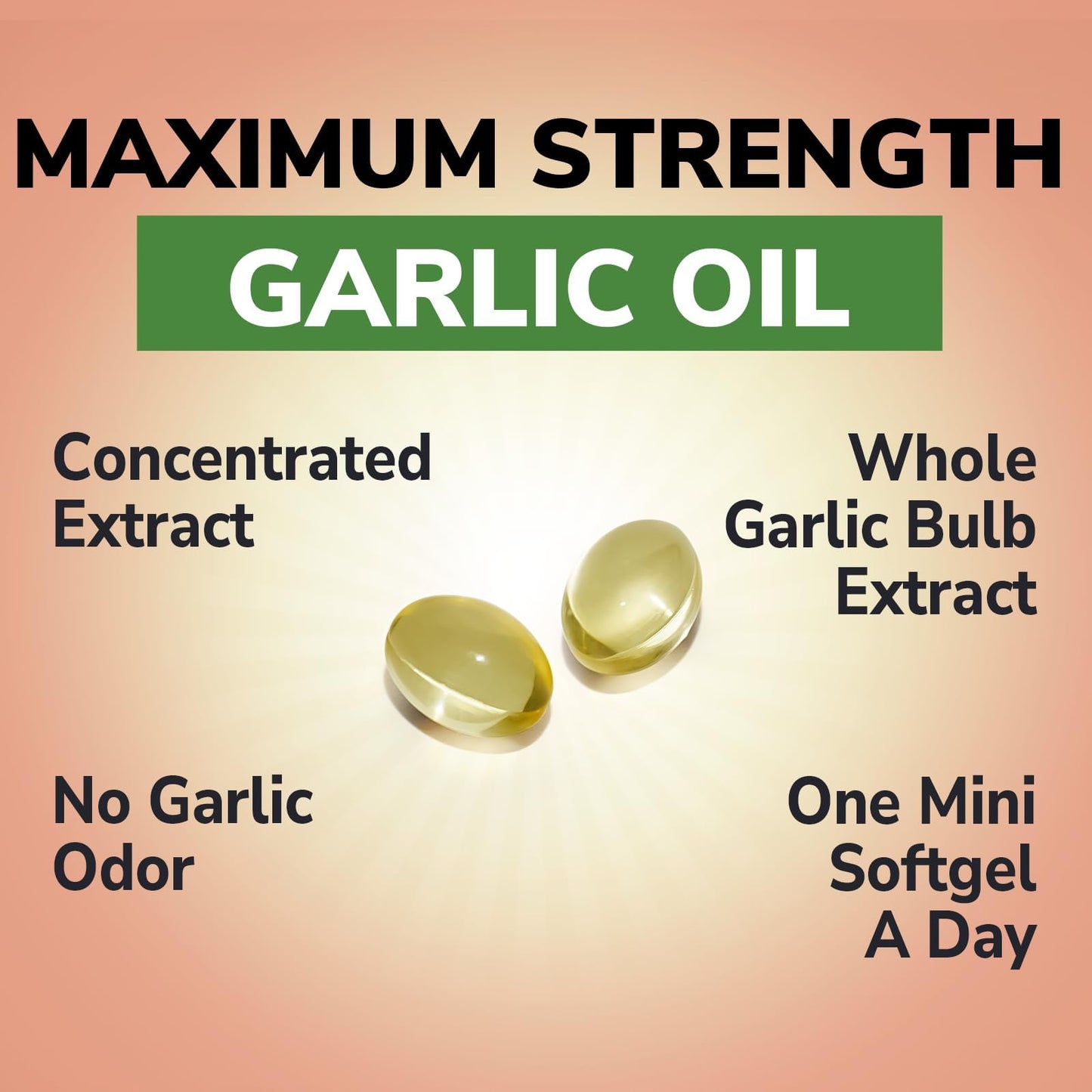 Vitalibre Odorless Garlic Oil Maximum Potency Concentrated Extract Softgels 300
