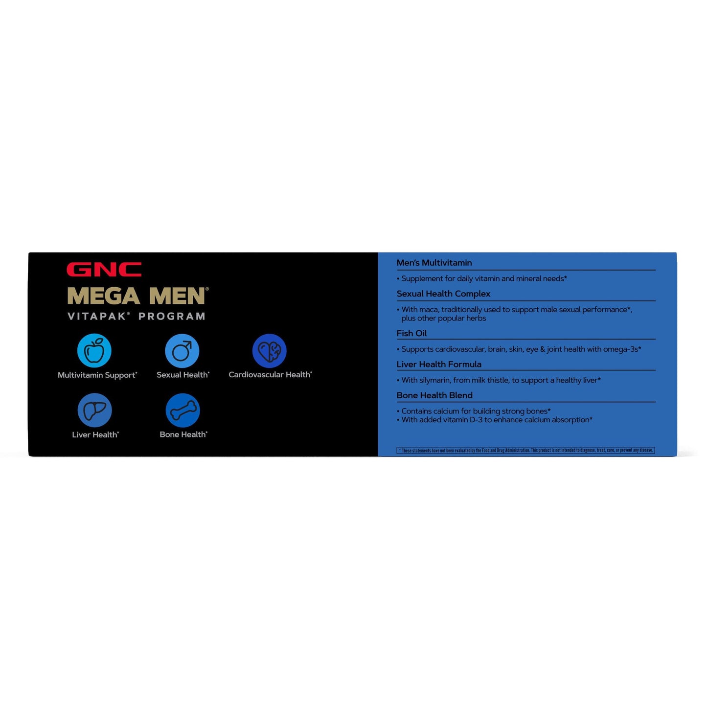 GNC Mega Men 40+ Vitapak for Men Capsule, 30 Count