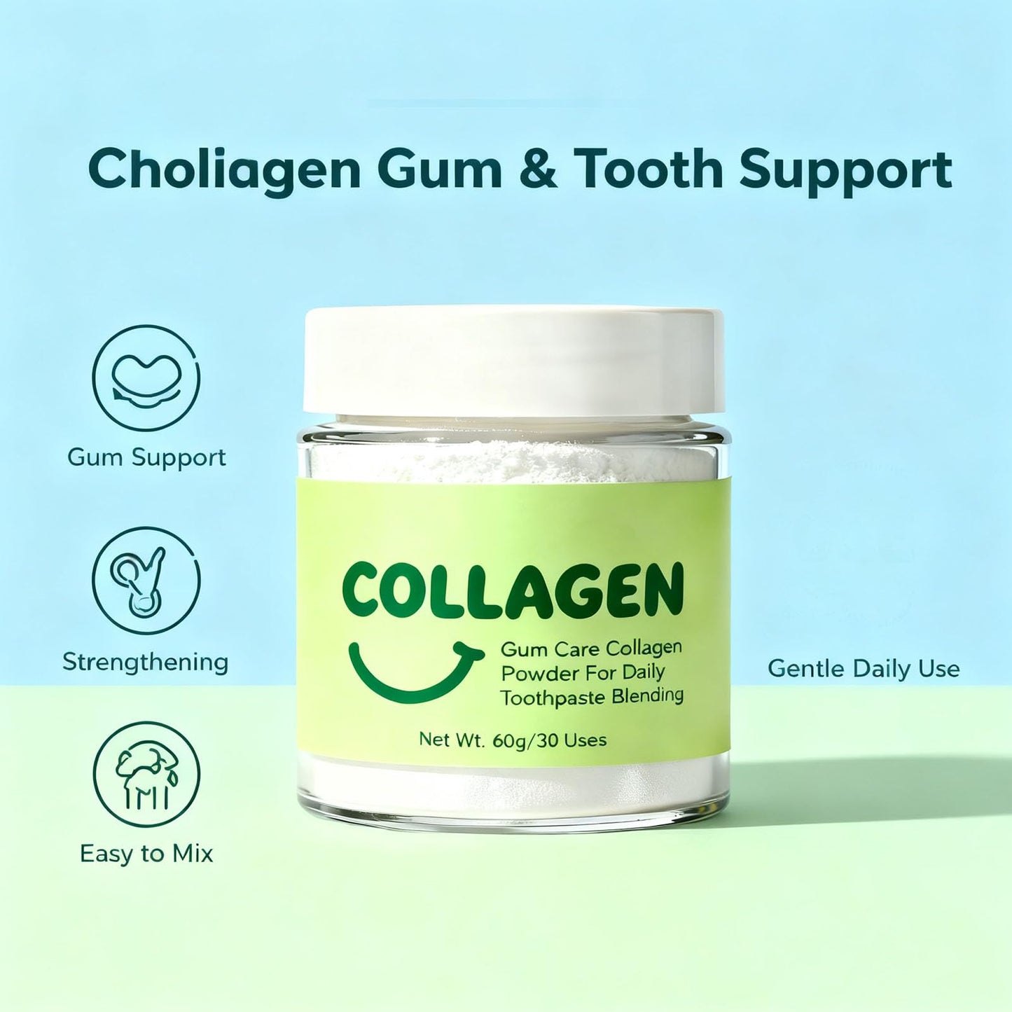 Guliqi Collagen Powder for Gums, 2.12 Ounce