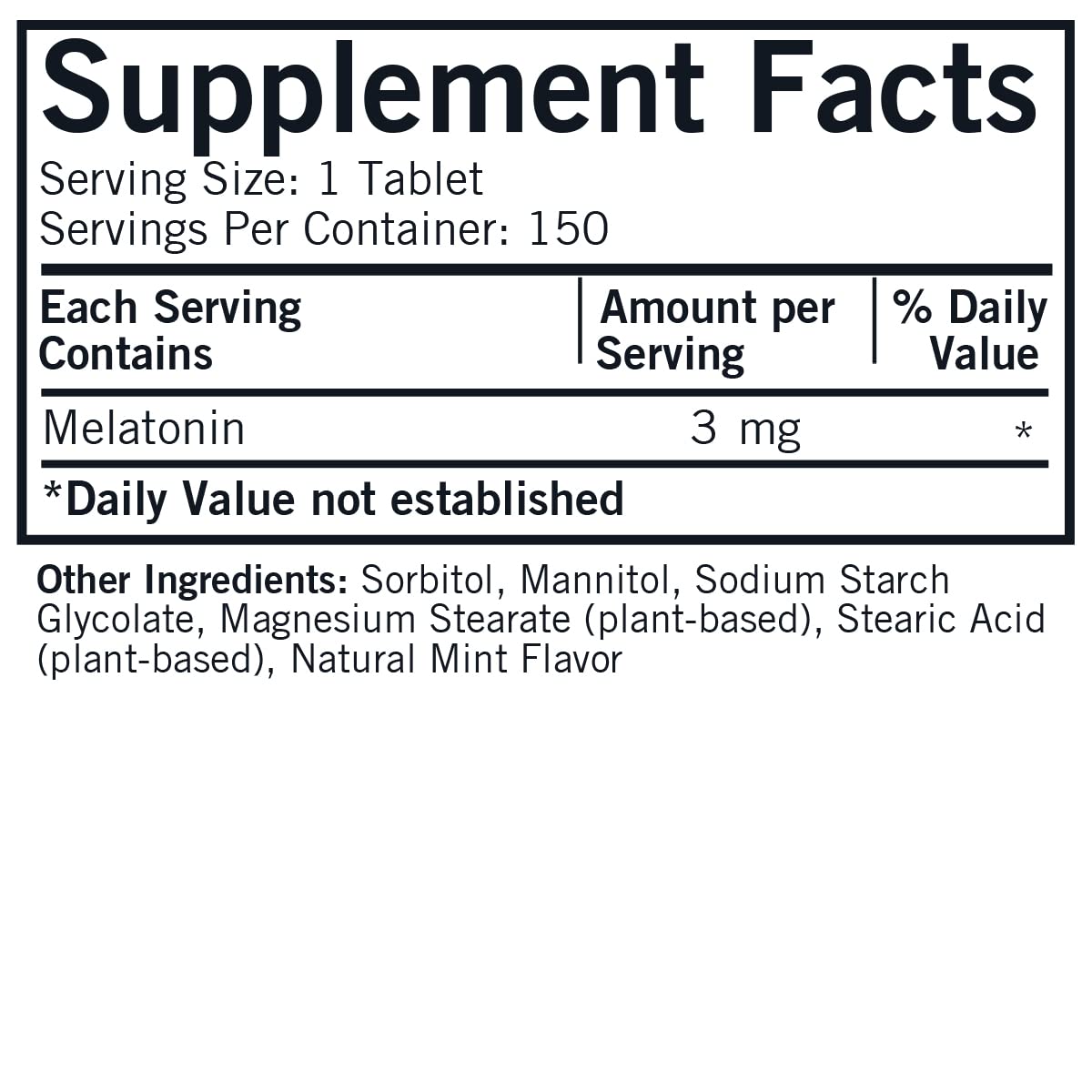 Kirkman Melatonin 3 mg Tablet, 150 Tablets