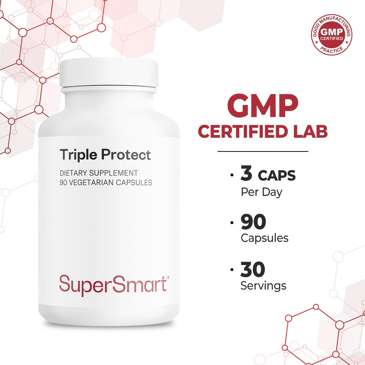 Supersmart Triple Protect Supplement Capsules 90