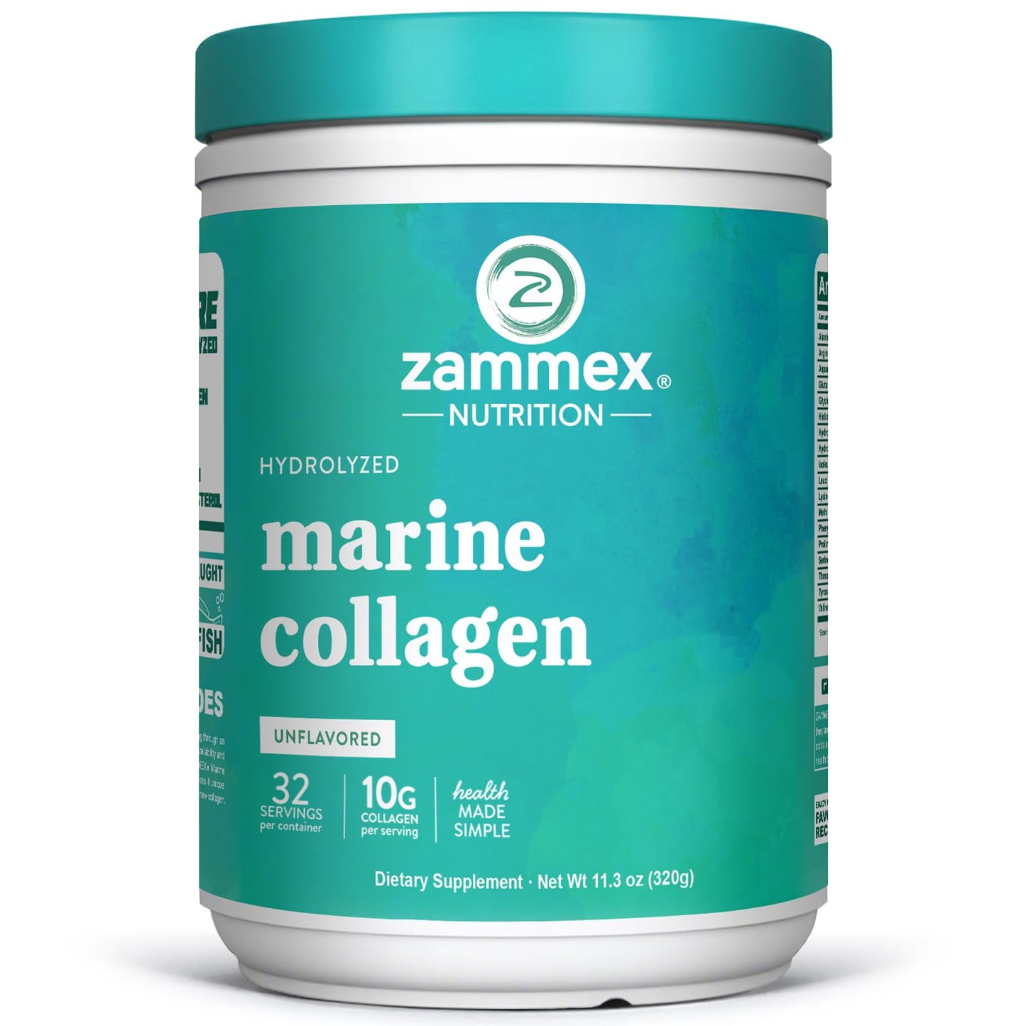 Zammex Marine Collagen Peptides Powder 11.3 Ounce