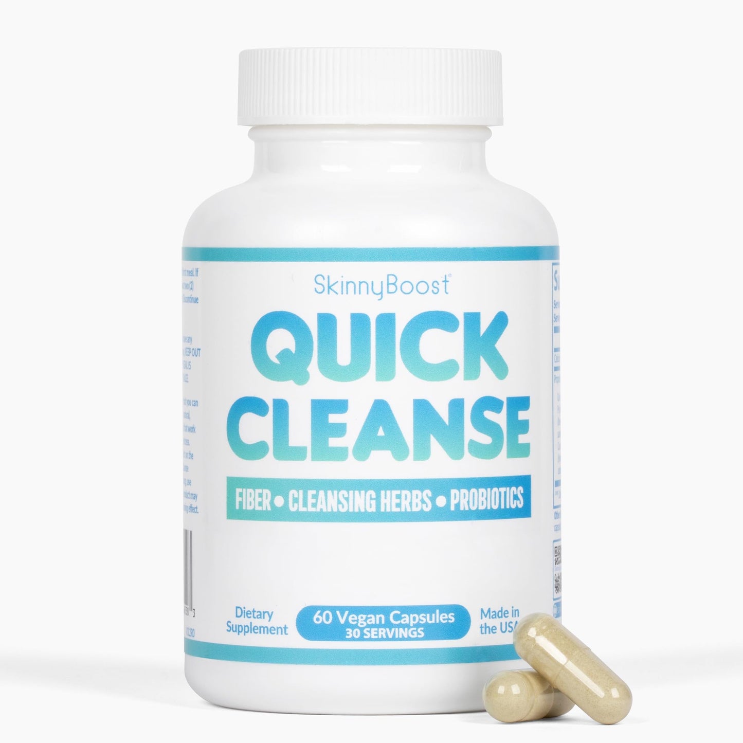 SkinnyBoost Quick Cleanse Vegan Capsules for Weight Support Capsule 60 Count