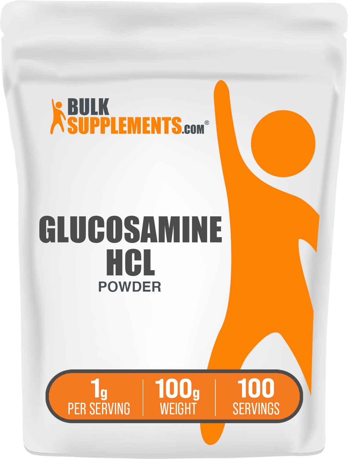 BulkSupplements Glucosamine HCl Powder, 3.5 oz (100 g)