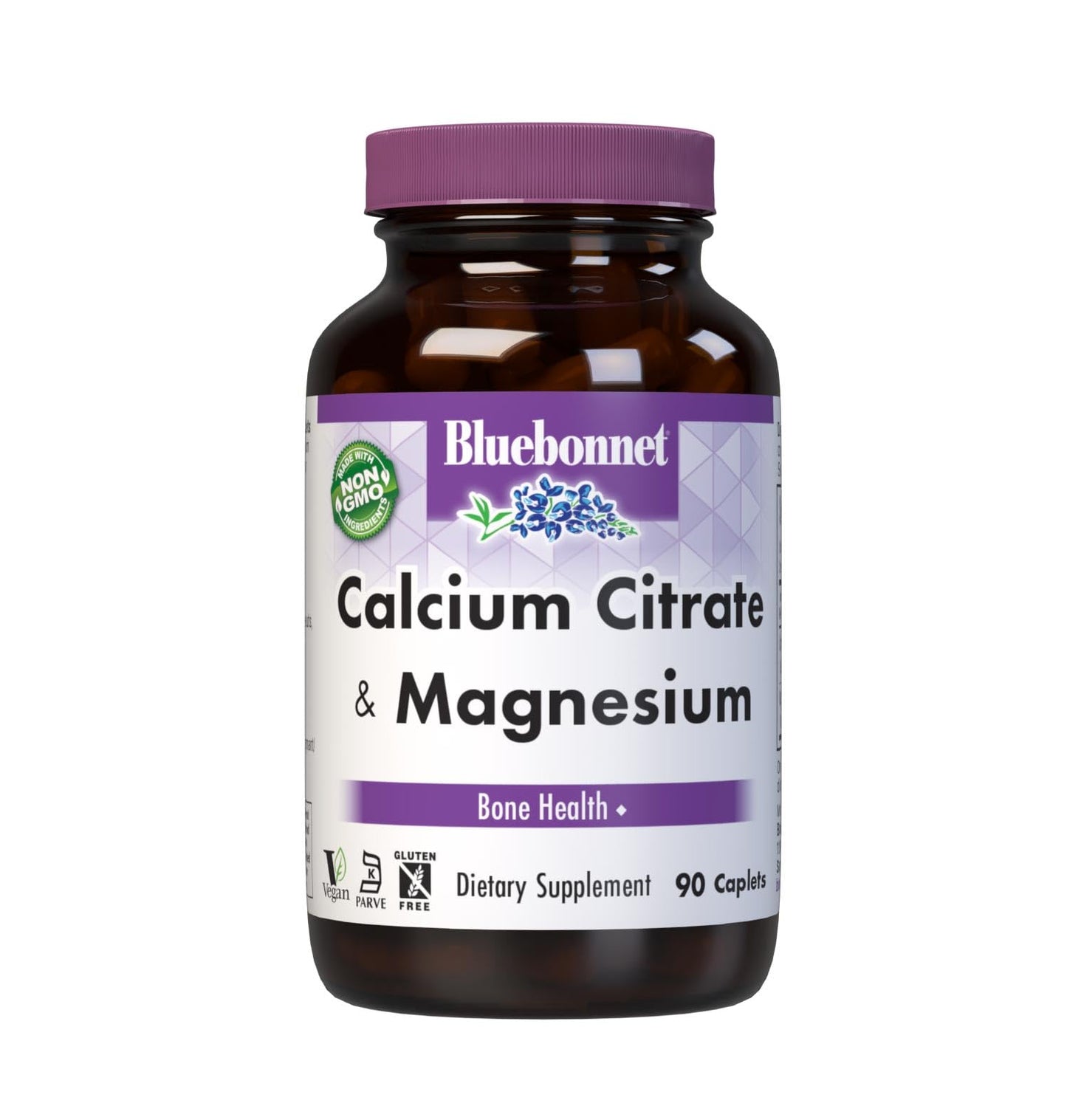 BlueBonnet Calcium Citrate Plus Magnesium Tablets, 90 Count