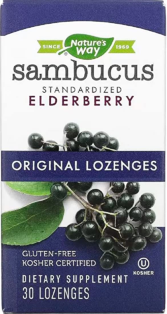 Nature's Way Original Sambucus Standardized Elderberry Lozenges, 30 Lozenges