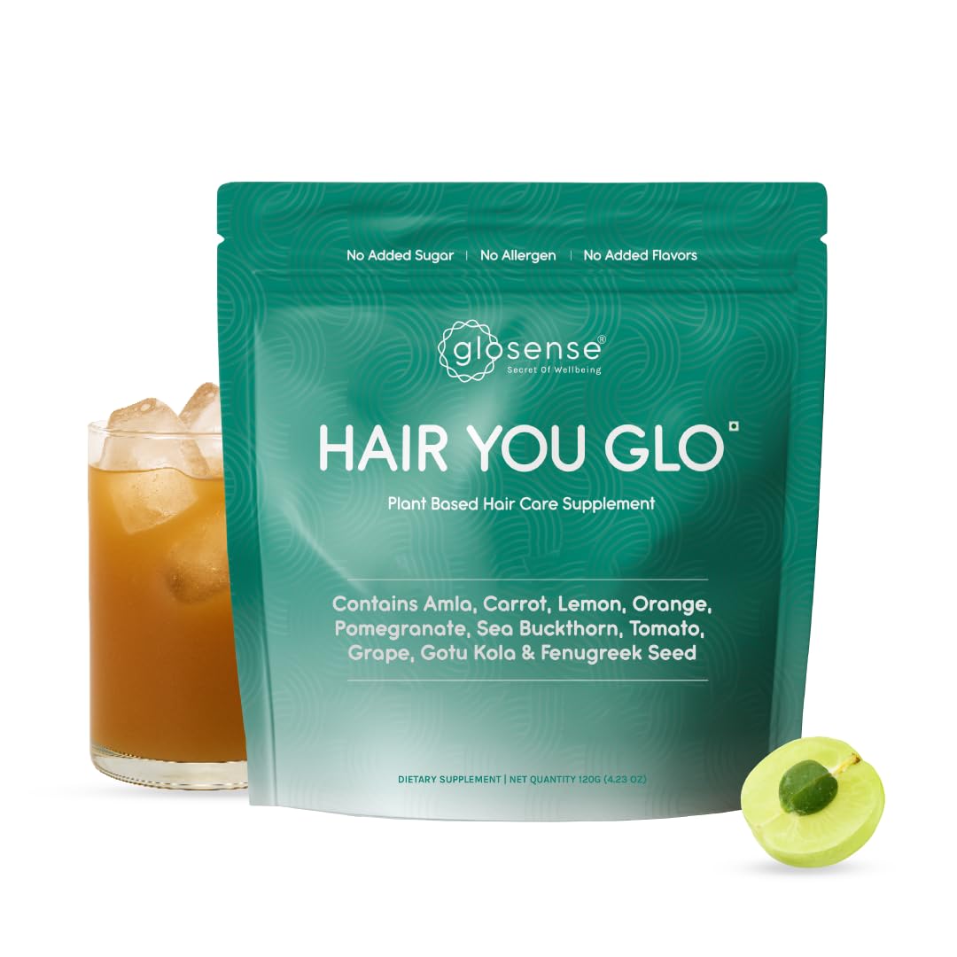Glosense Hair You Glo Plant-Based Biotin Supplement Powder 4.23 oz