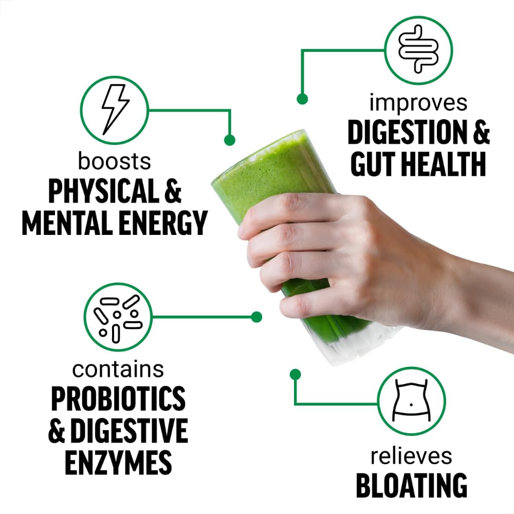 Force Factor Smarter Greens Superfoods + Energy Powder, 15.4 Ounce