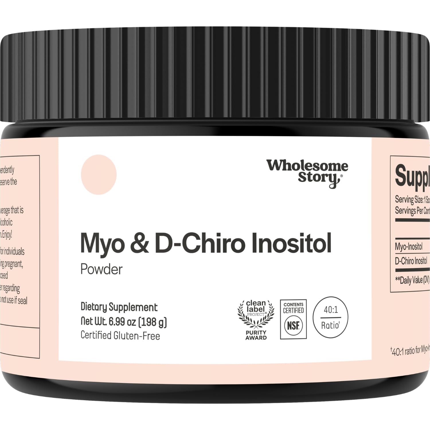Wholesome Story Myo-Inositol & D-Chiro Inositol Vitamin B8 Supplement Powder, 90 Servings