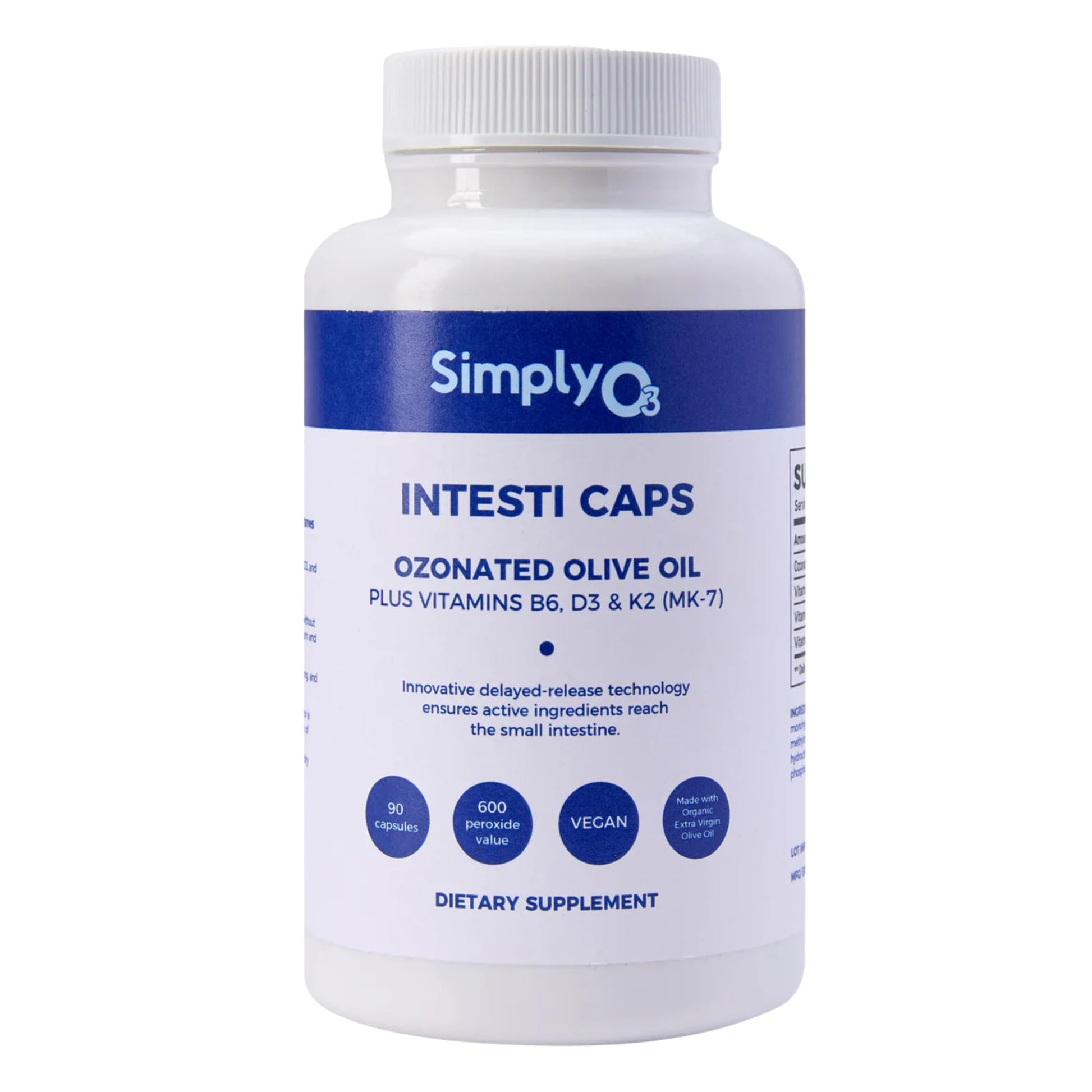 Simply O3 Organic Ozone Oil Intesti Caps, 90 Capsules