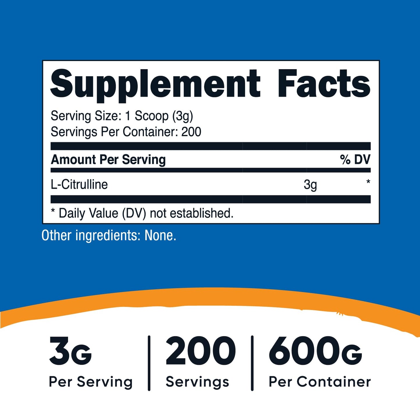 Nutricost L-Citrulline (Base) Powder, 3 Bottles