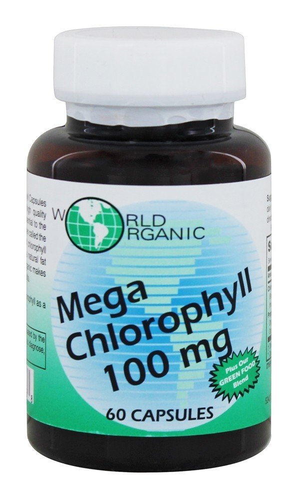 World Organic Mega Chlorophyll 100 MG Capsule, 60 Count