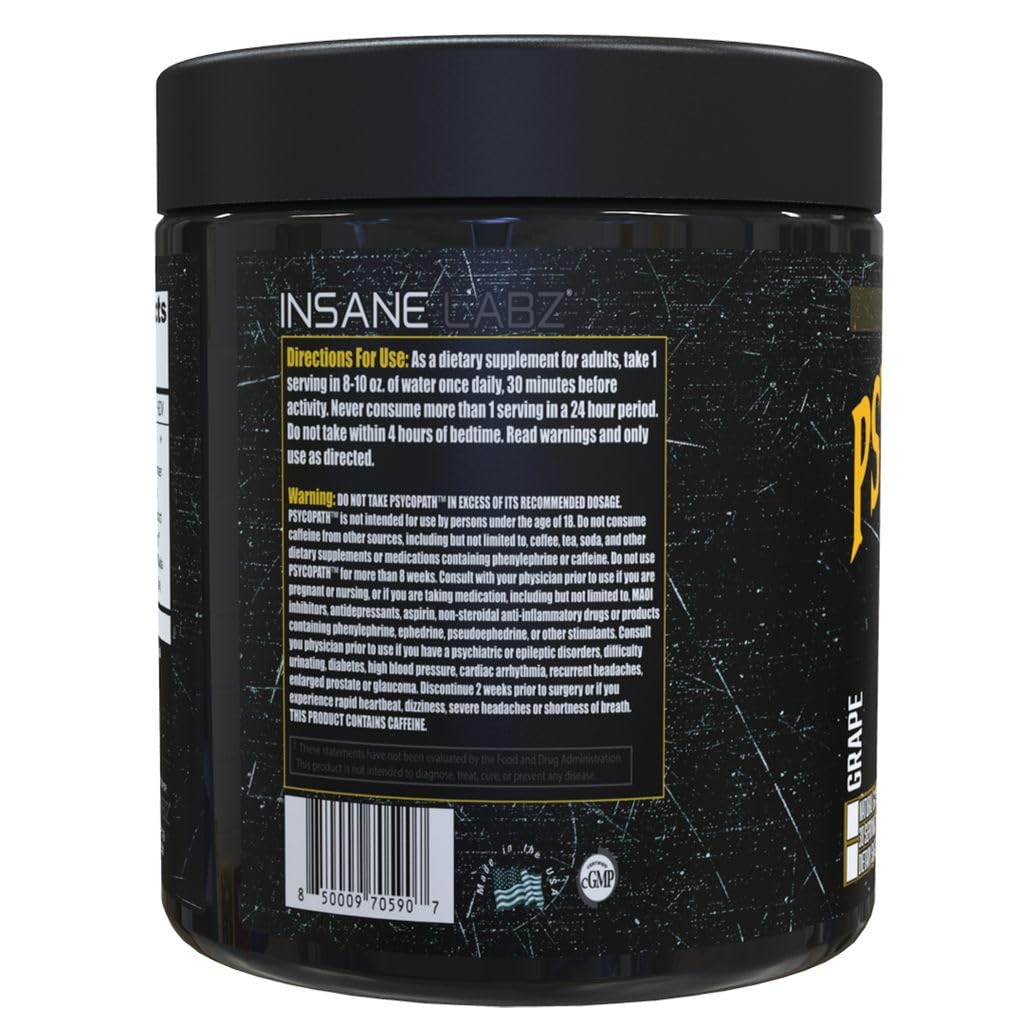 Insane Labz Psychopath Preworkout Powder, 30 Servings