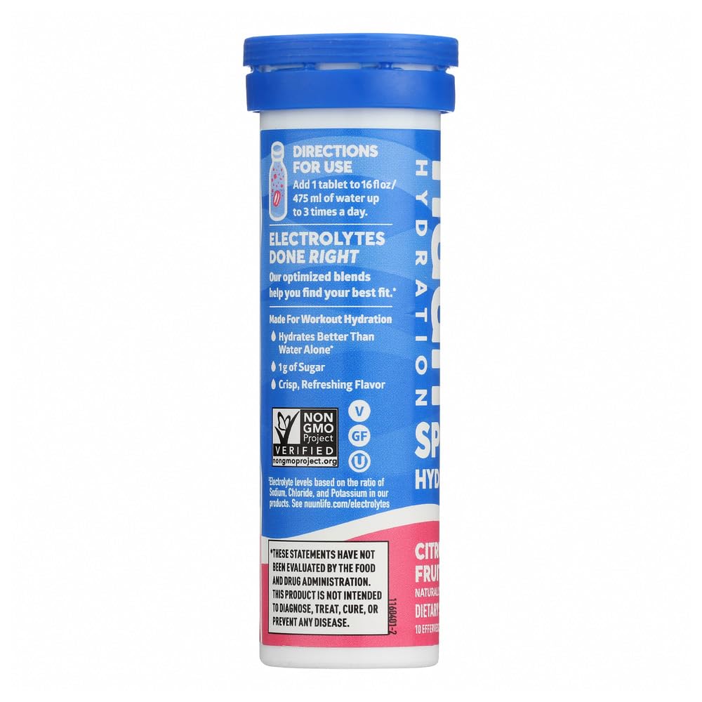 Nuun Active Citrus Fruit Electrolyte Enhanced Drink Tablets 60 Count