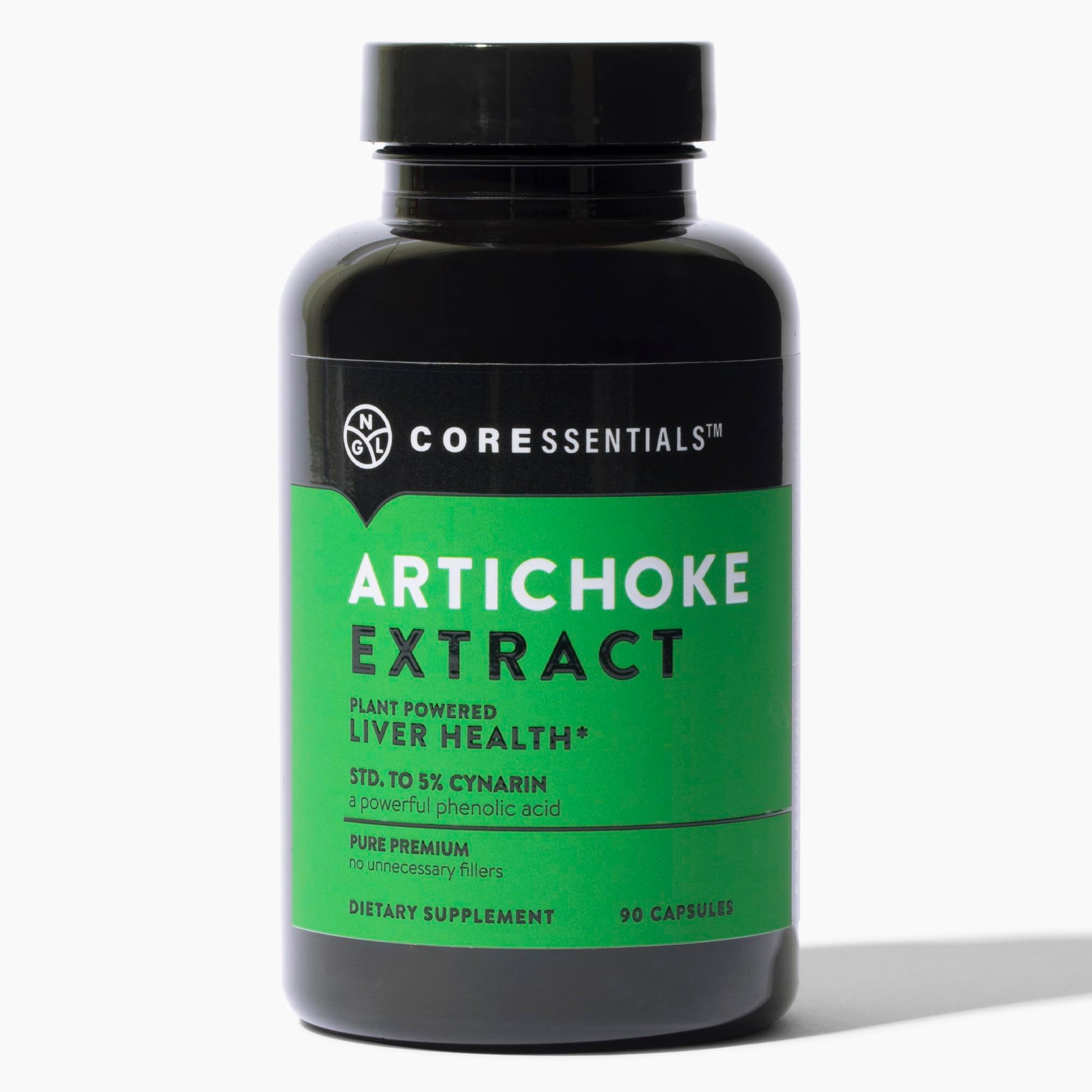NGL Artichoke Extract Maximum Strength Capsules 1300mg, 5% Caffeoylquinic Acid, Liver Support & Digestive Health, 90 Capsules