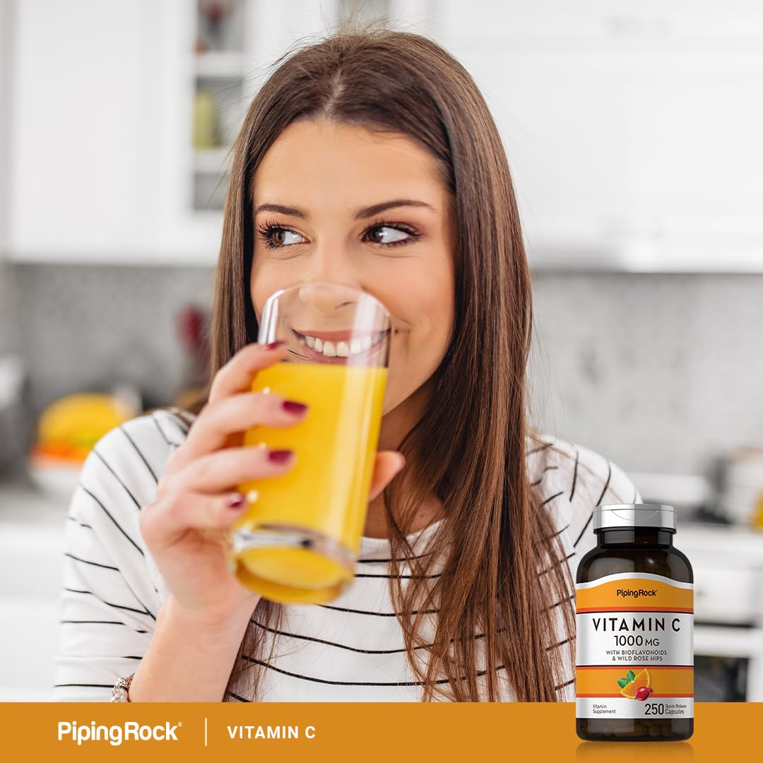 Piping Rock Vitamin C 1000mg Capsules, 250 Count