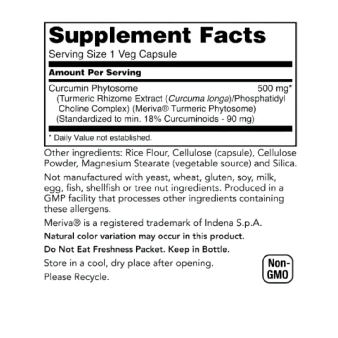 Rachelstea Rachel’s Pro Curcumin Phytosome High Absorption Meriva Turmeric Gluten-Free Curcumin Supplement, 60 Capsules