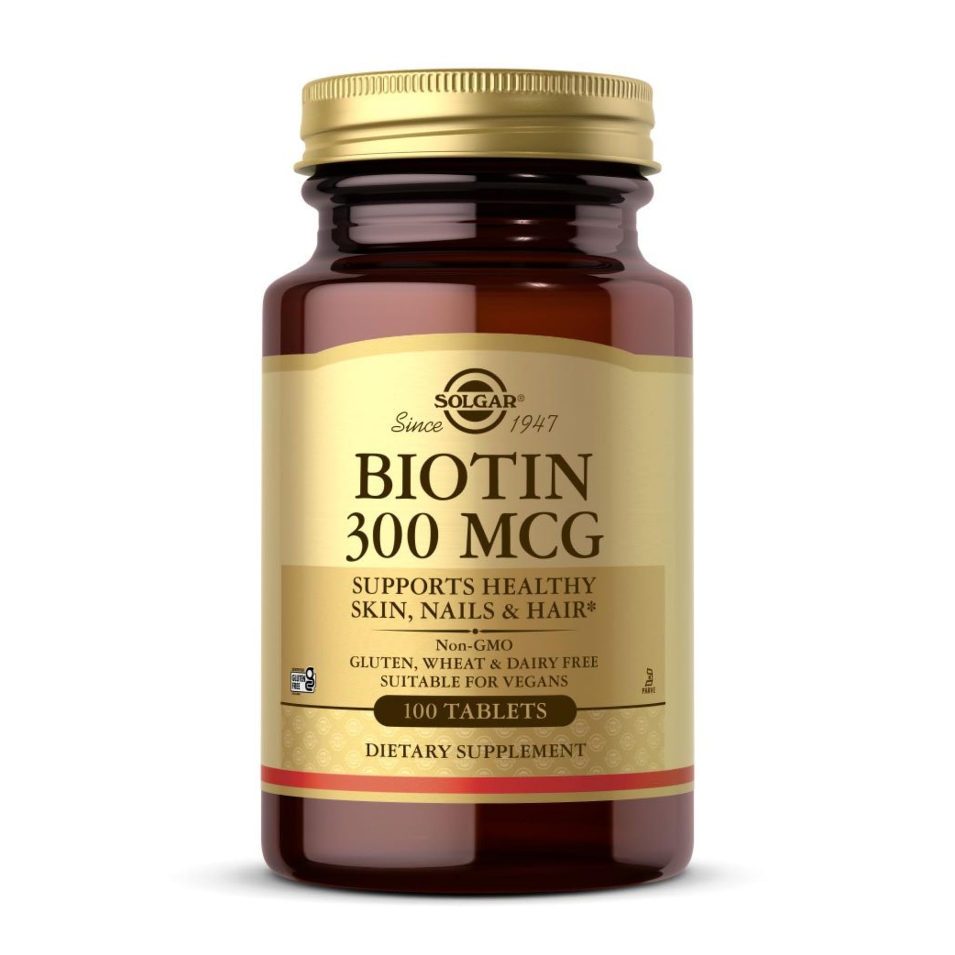 Solgar Biotin 300mcg Tablets, 100 Count