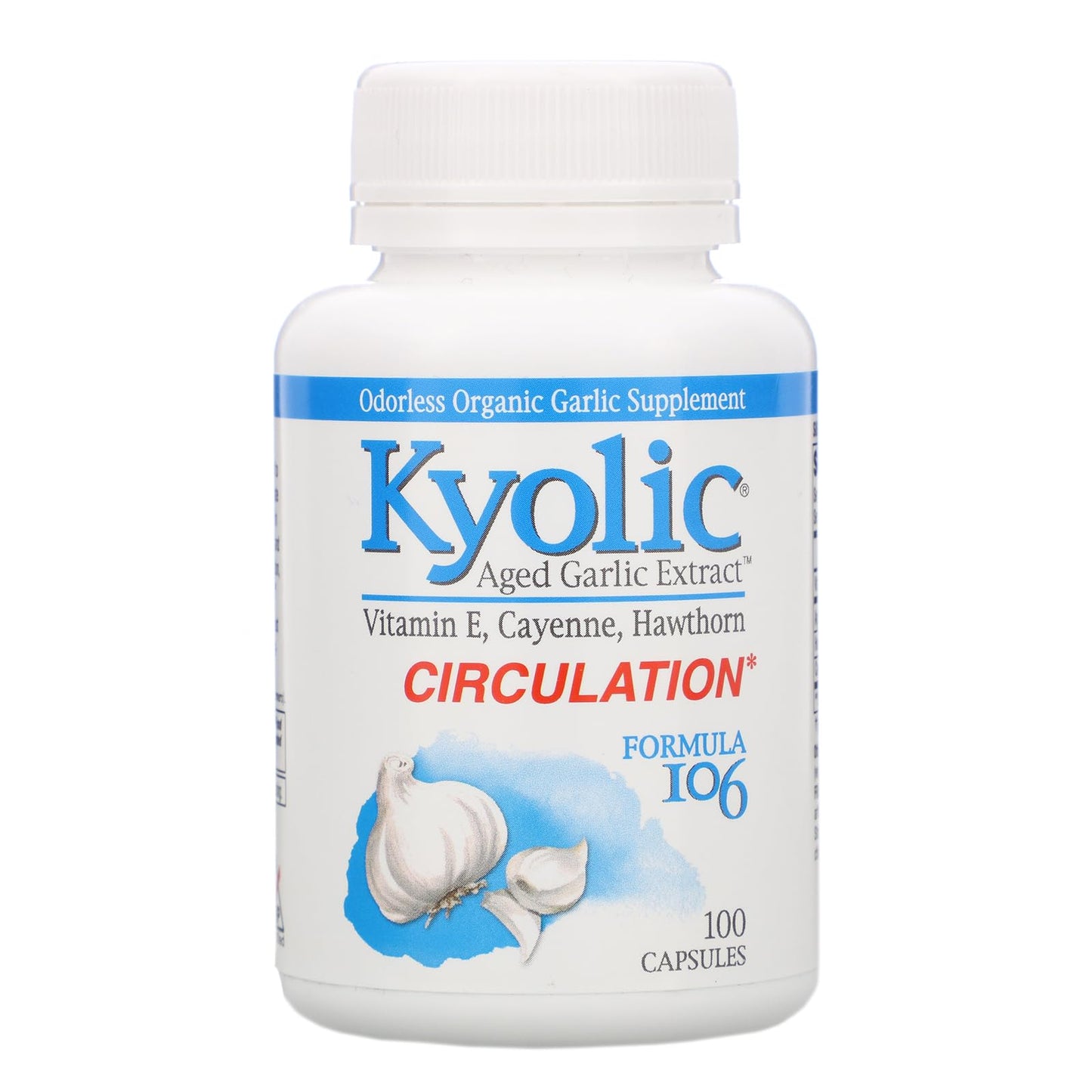 Kyolic #106 W/Vitamin E Cayenne, 100 Capsules