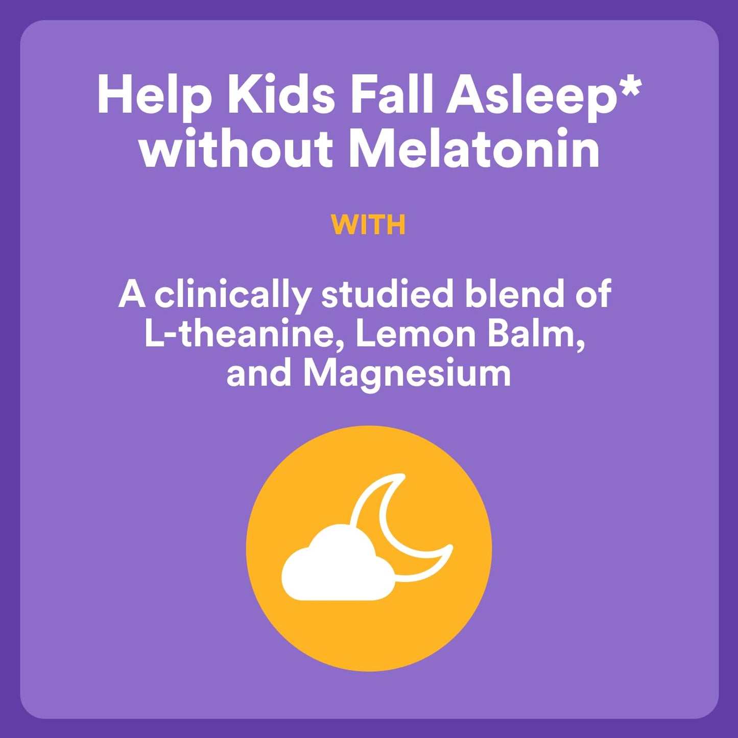 SmartyPants Kids Sleep Gummies Zero Melatonin L-Theanine, Lemon Balm & Magnesium Sleep Aid, Strawberry Flavor, 1 Count