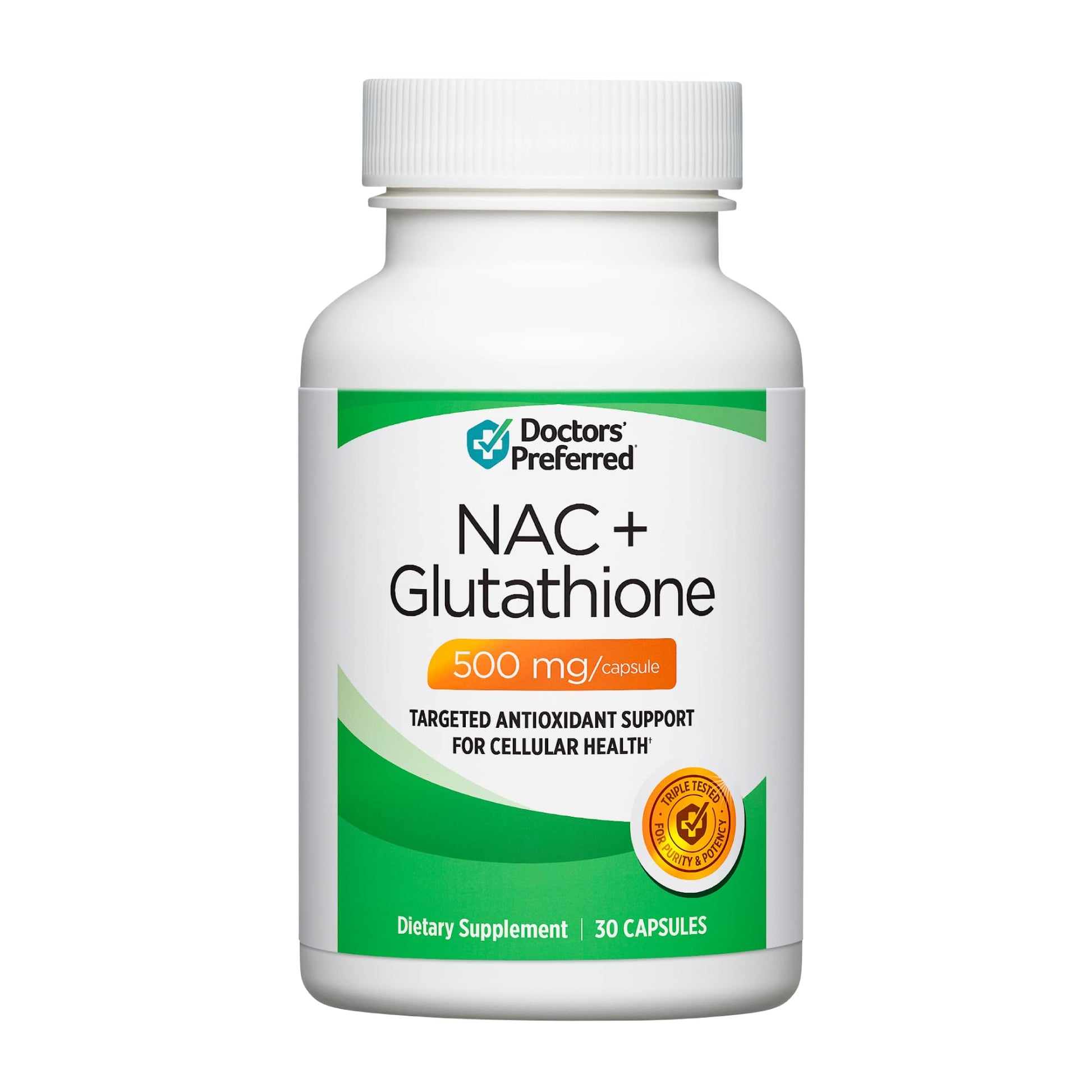 DOCTORS' PREFERRED N-Acetyl L-Cysteine (NAC) + Glutathione Capsule, 30 Count