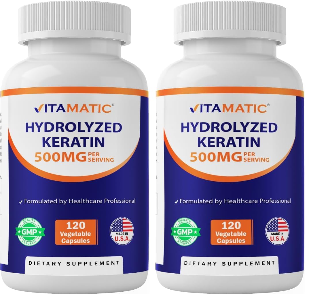 Vitamatic Hydrolyzed Keratin 500mg per Serving, 240 Capsules