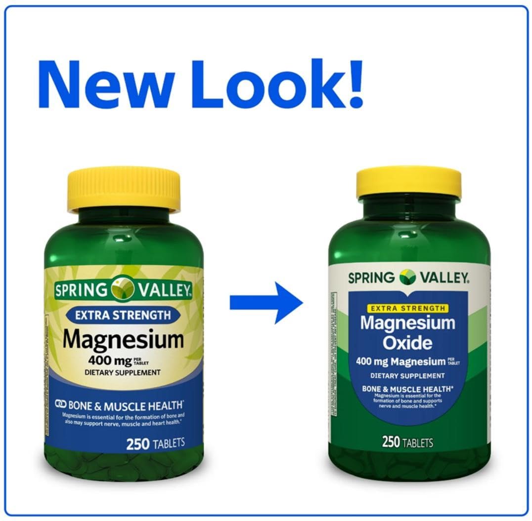 Generic Magnesium Extra Strength Dietary Supplement 400 Mg Tablets, 250 Count