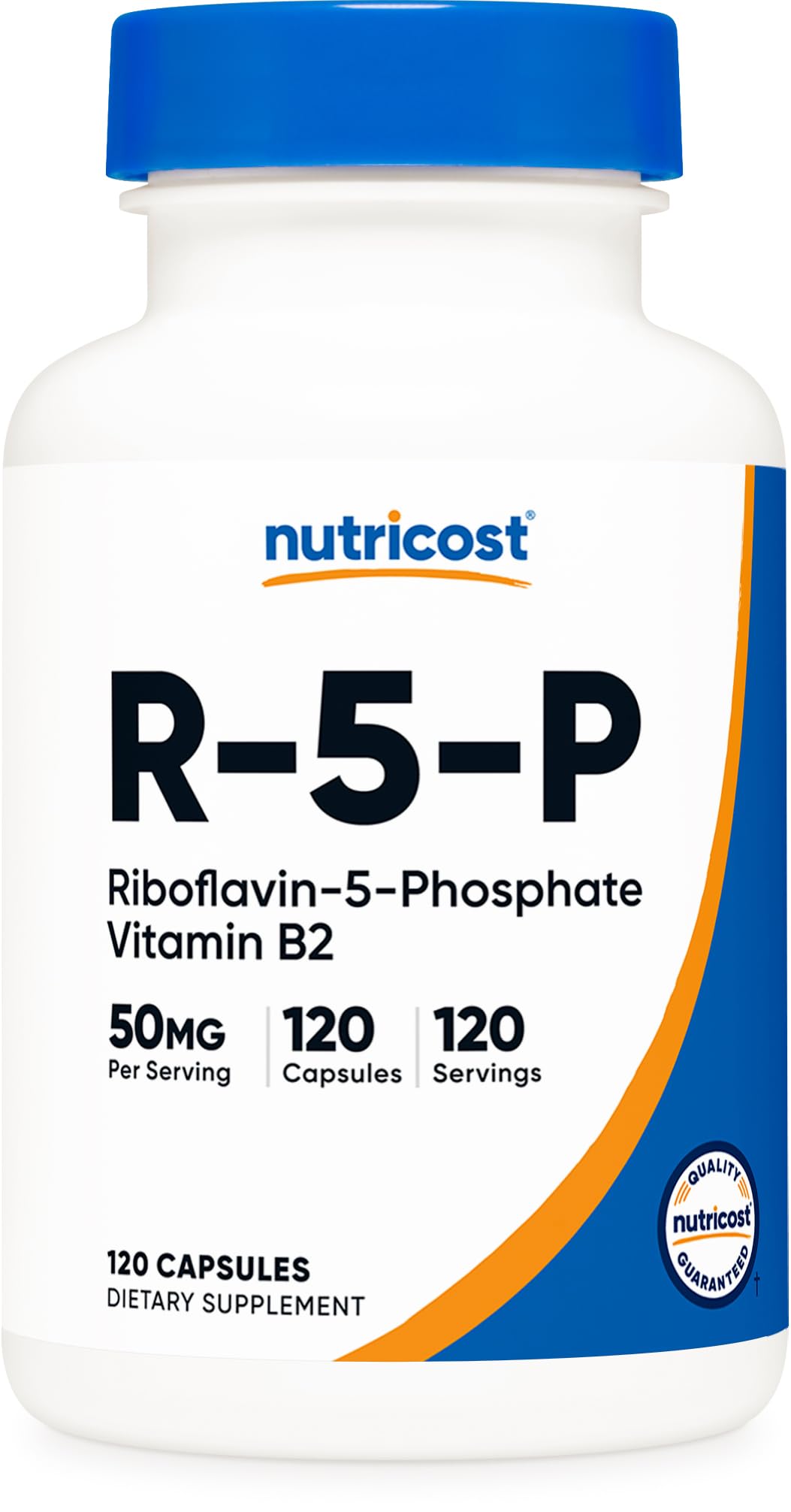 Nutricost R-5-P Riboflavin-5-Phosphate Vitamin B2 50 mg Capsules, 120 Count