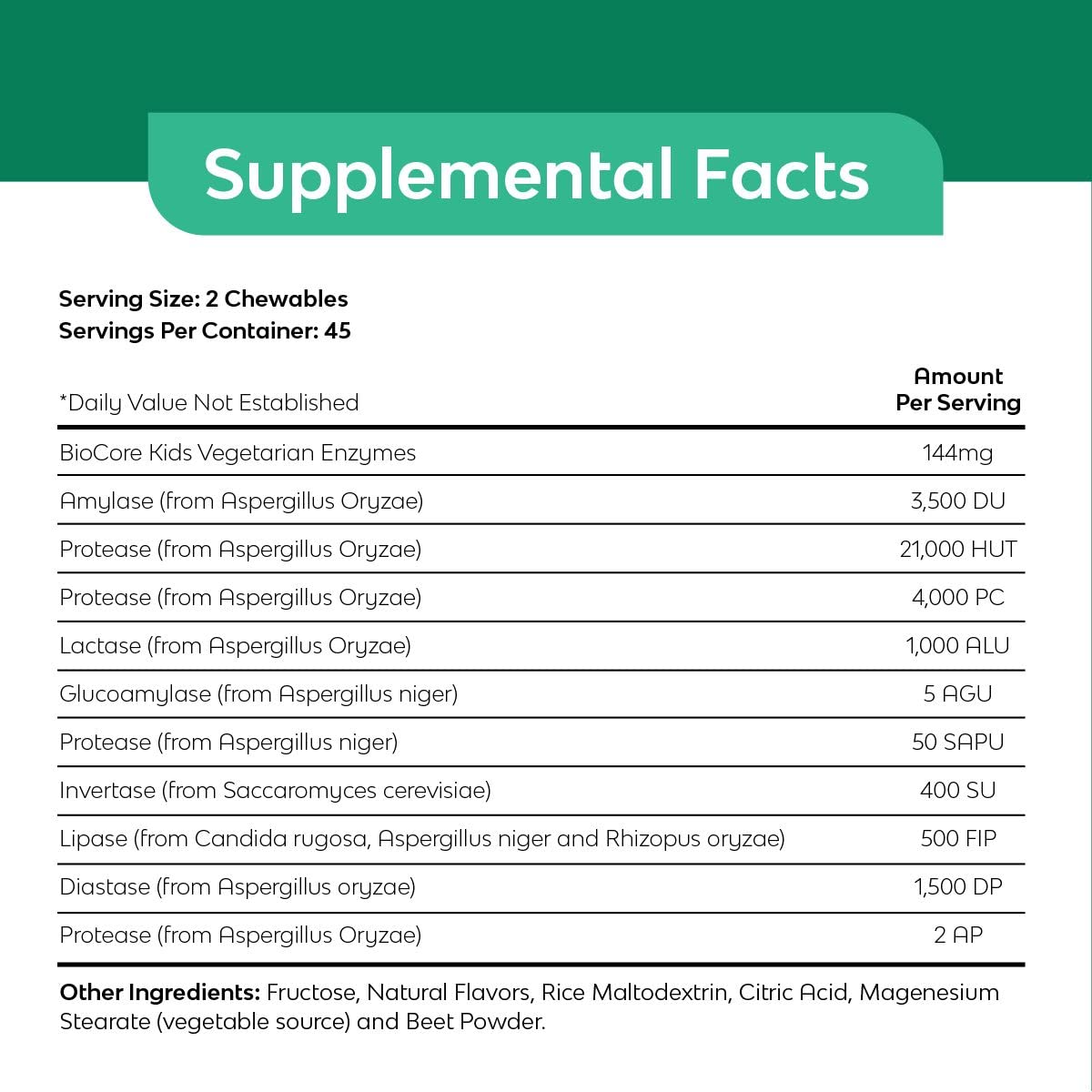 Best in Nature ChewyZymes Chewable Digestive Enzymes Supplement 90 Chewables