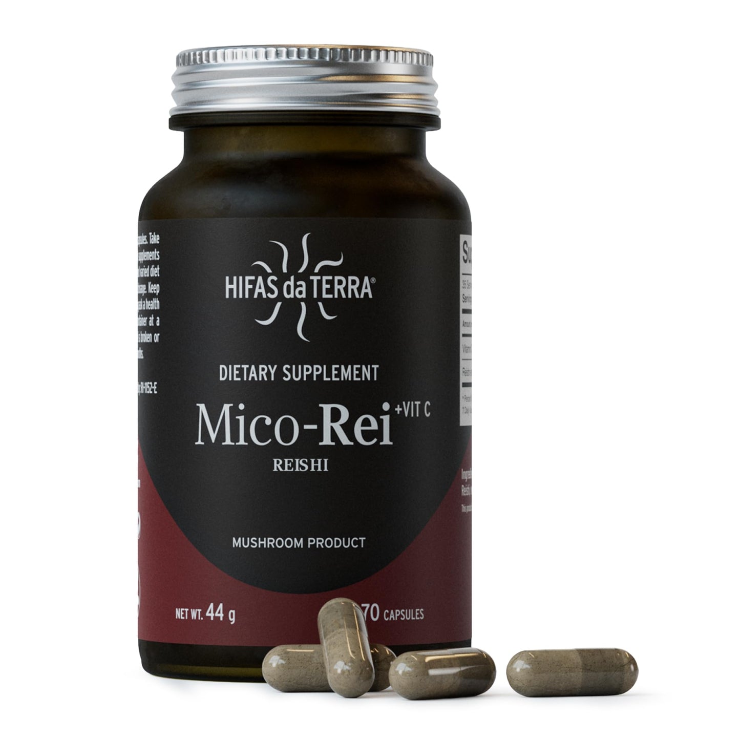 HIFAS DA TERRA Mico-Rei Organic Reishi Mushroom Capsules 70 Capsules