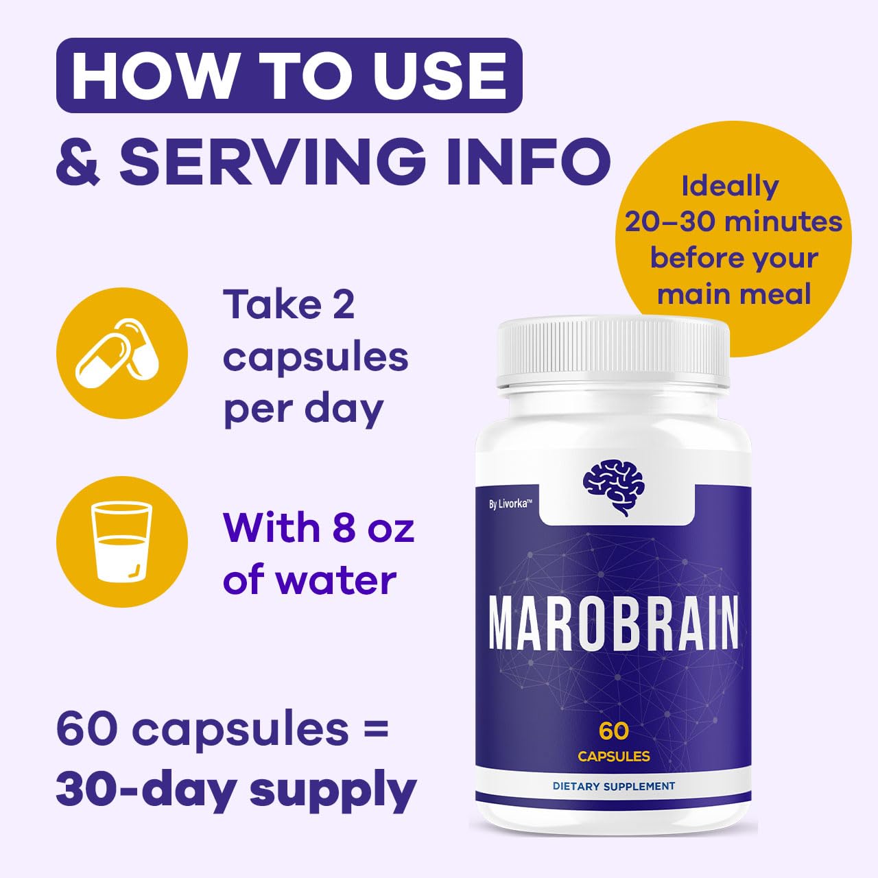 LIVORKA Marobrain Capsules 120 Capsules