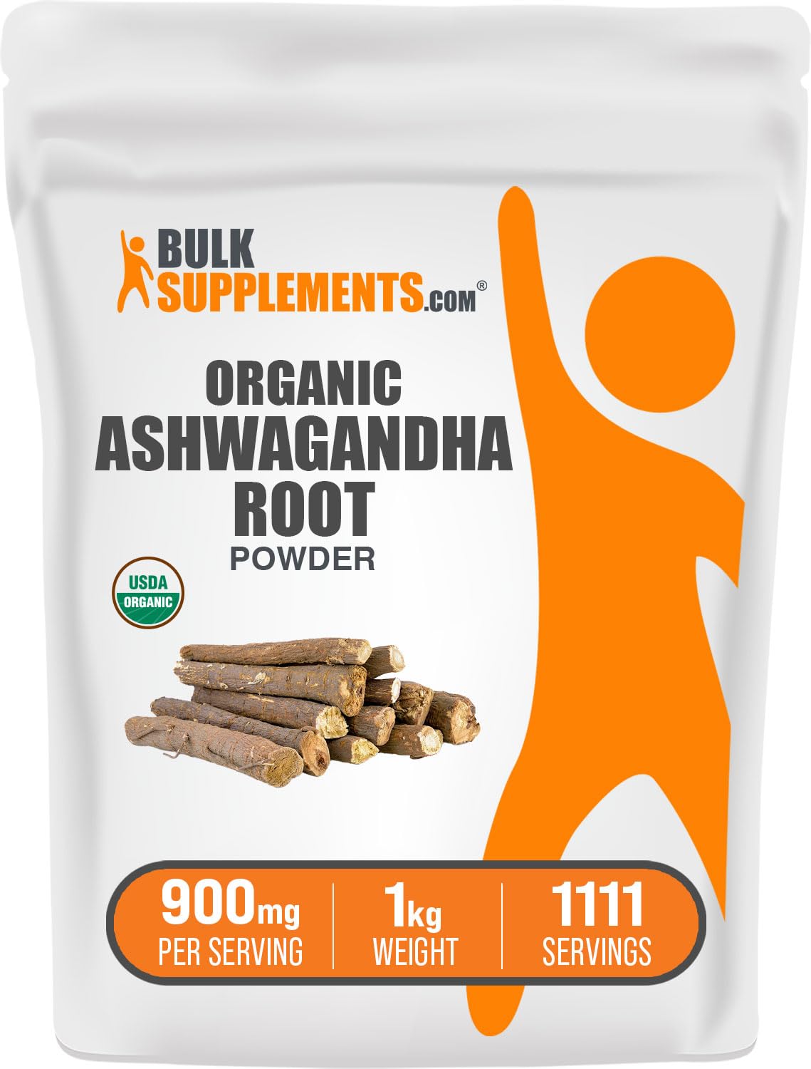 BulkSupplements Organic Ashwagandha Powder 35.3 Ounce