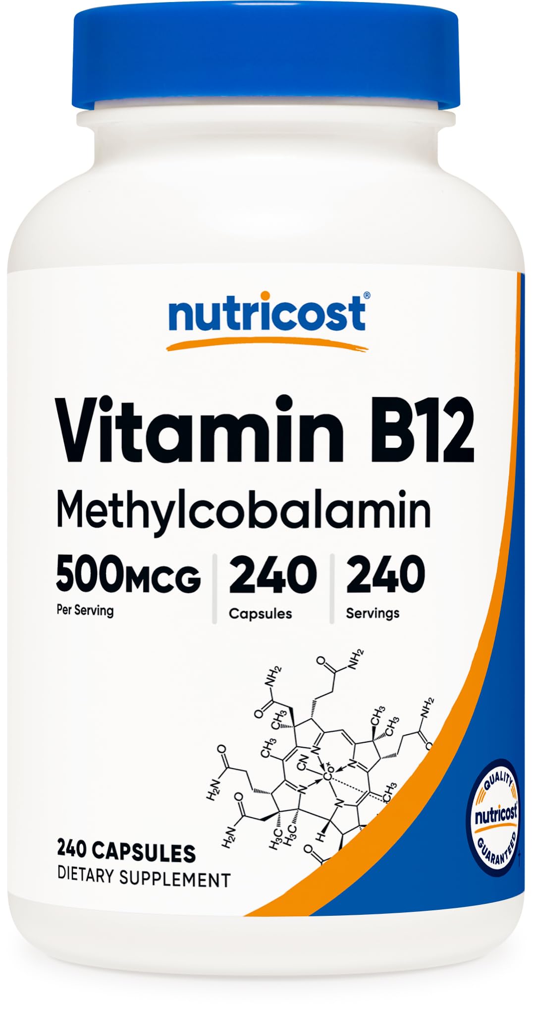 Nutricost Vitamin B12 Supplement (500mcg) Capsule, 240 Capsules