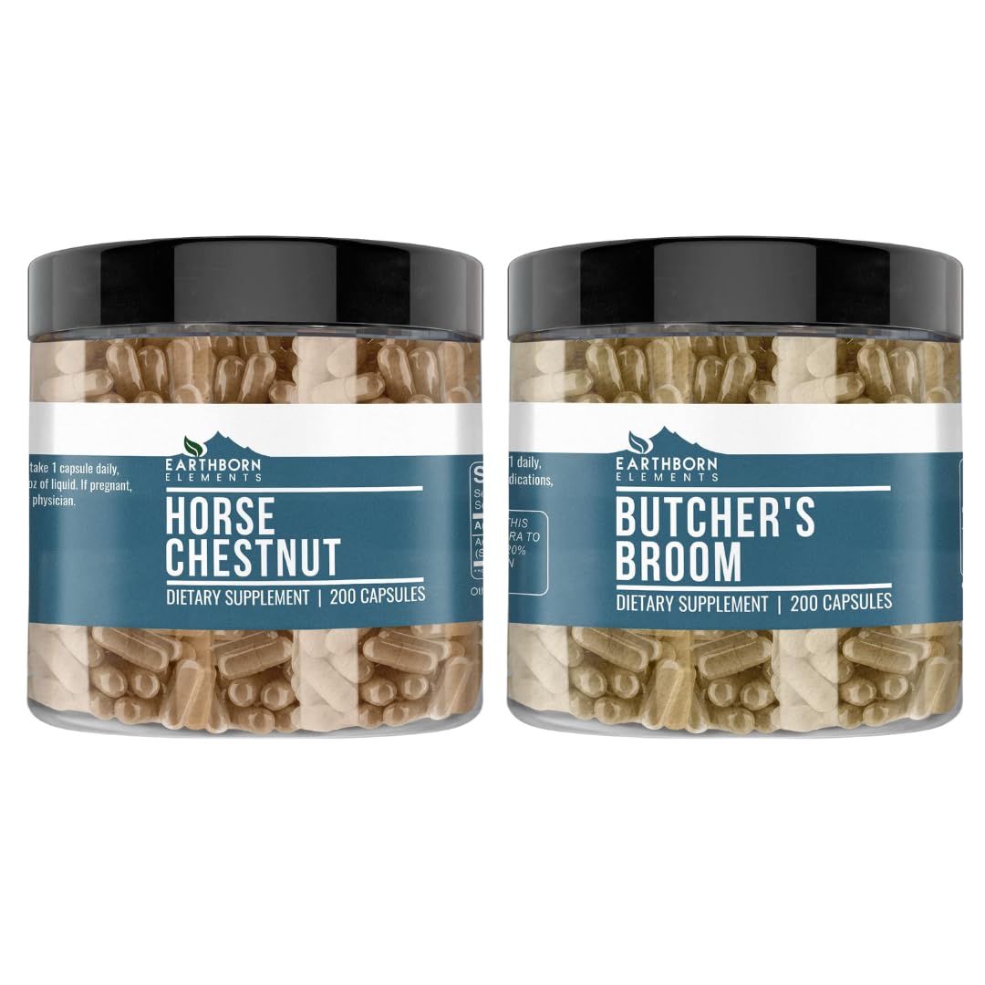 Earthborn Elements Horse Chestnut and Butcher's Broom Bundle Capsule 2-Pack