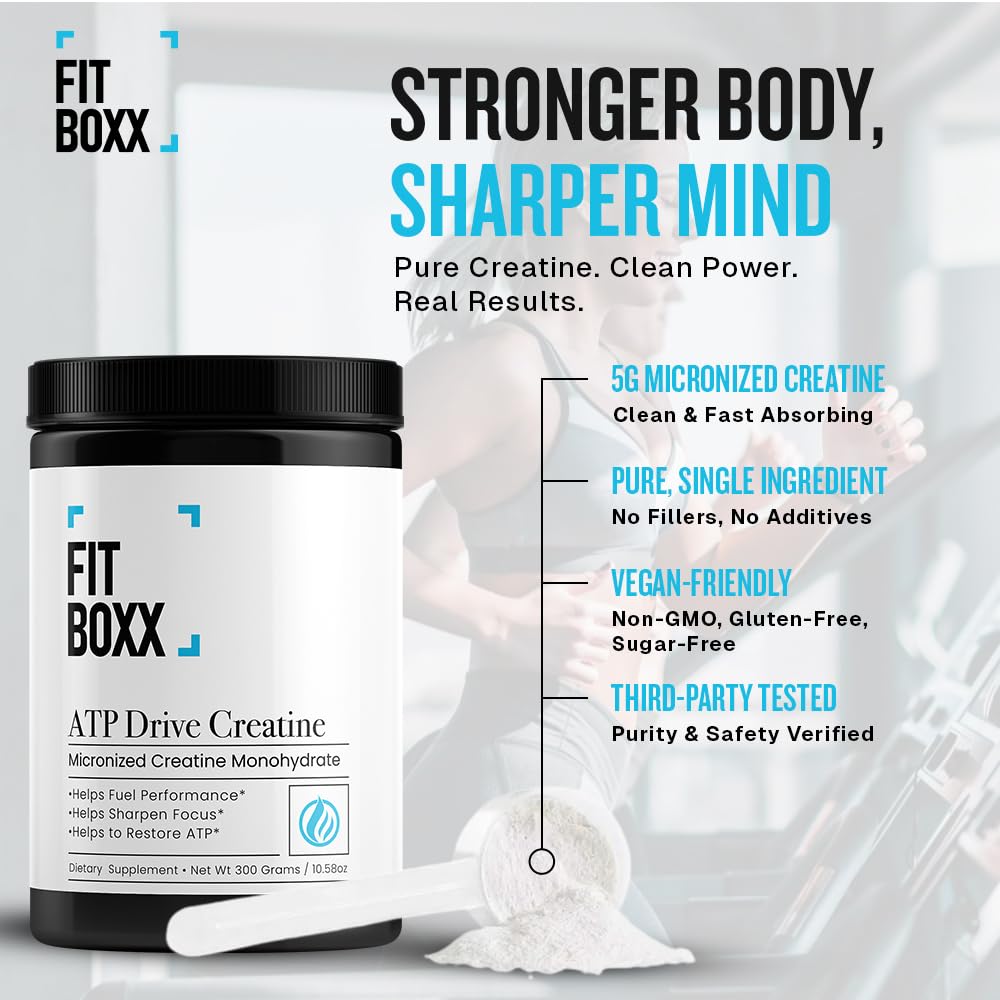 Fit Boxx ATPDrive Creatine Monohydrate Powder 10.58 Ounce