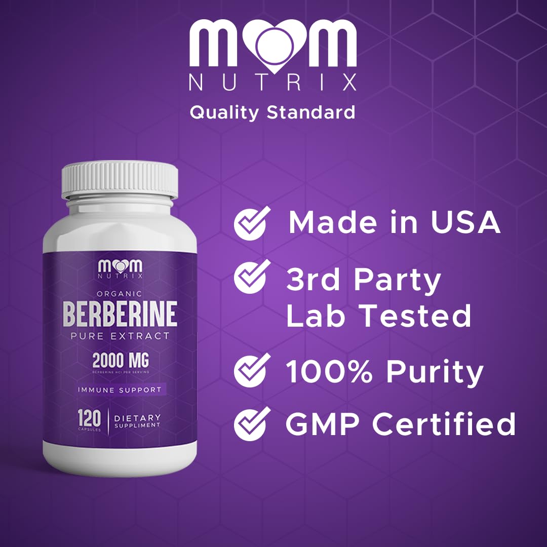 THE MONK Organic Berberine Extract 2000mg Capsule, 120 Count