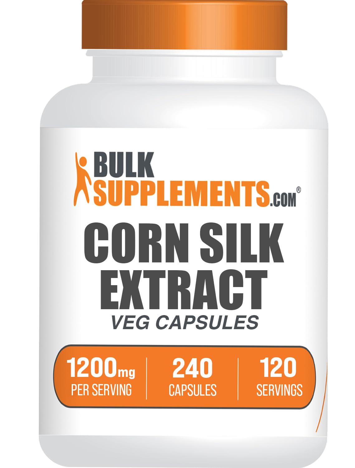 BulkSupplements Corn Silk Extract Capsules, 240 Capsules