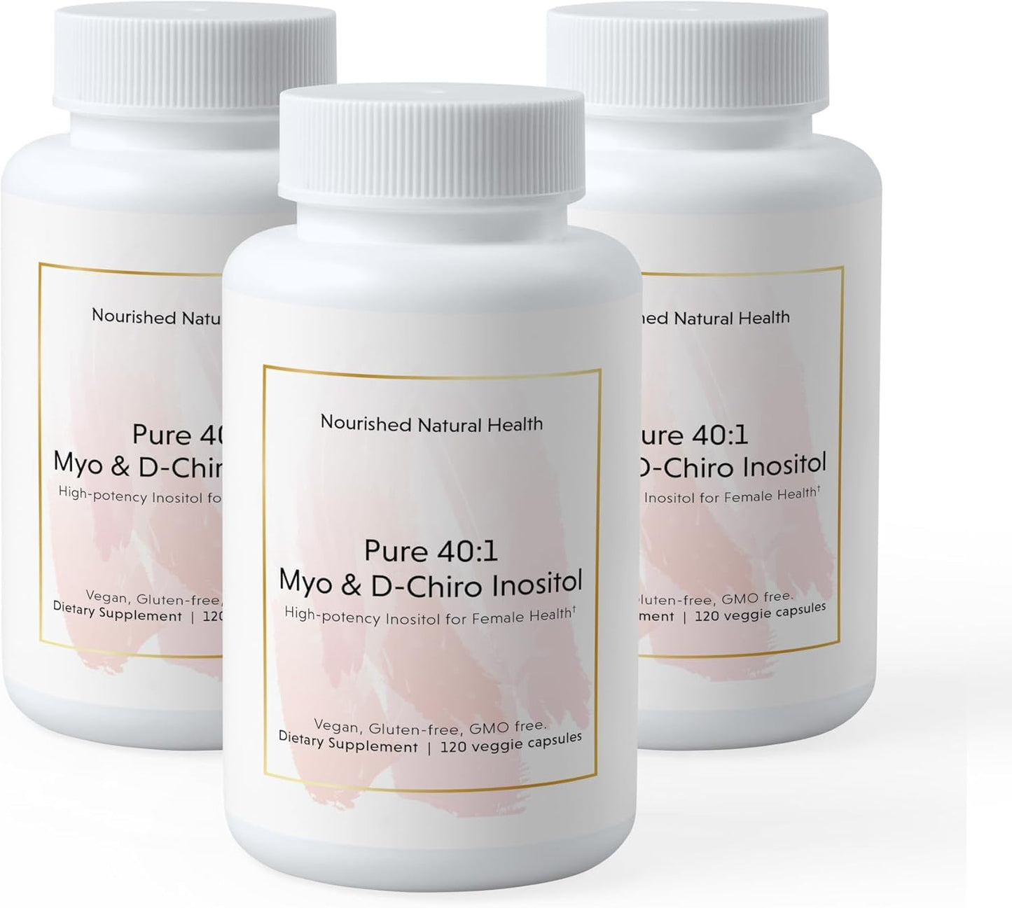 Nourished Natural Health 40:1 Myo & D-Chiro Inositol Supplement for Women Capsules, 360
