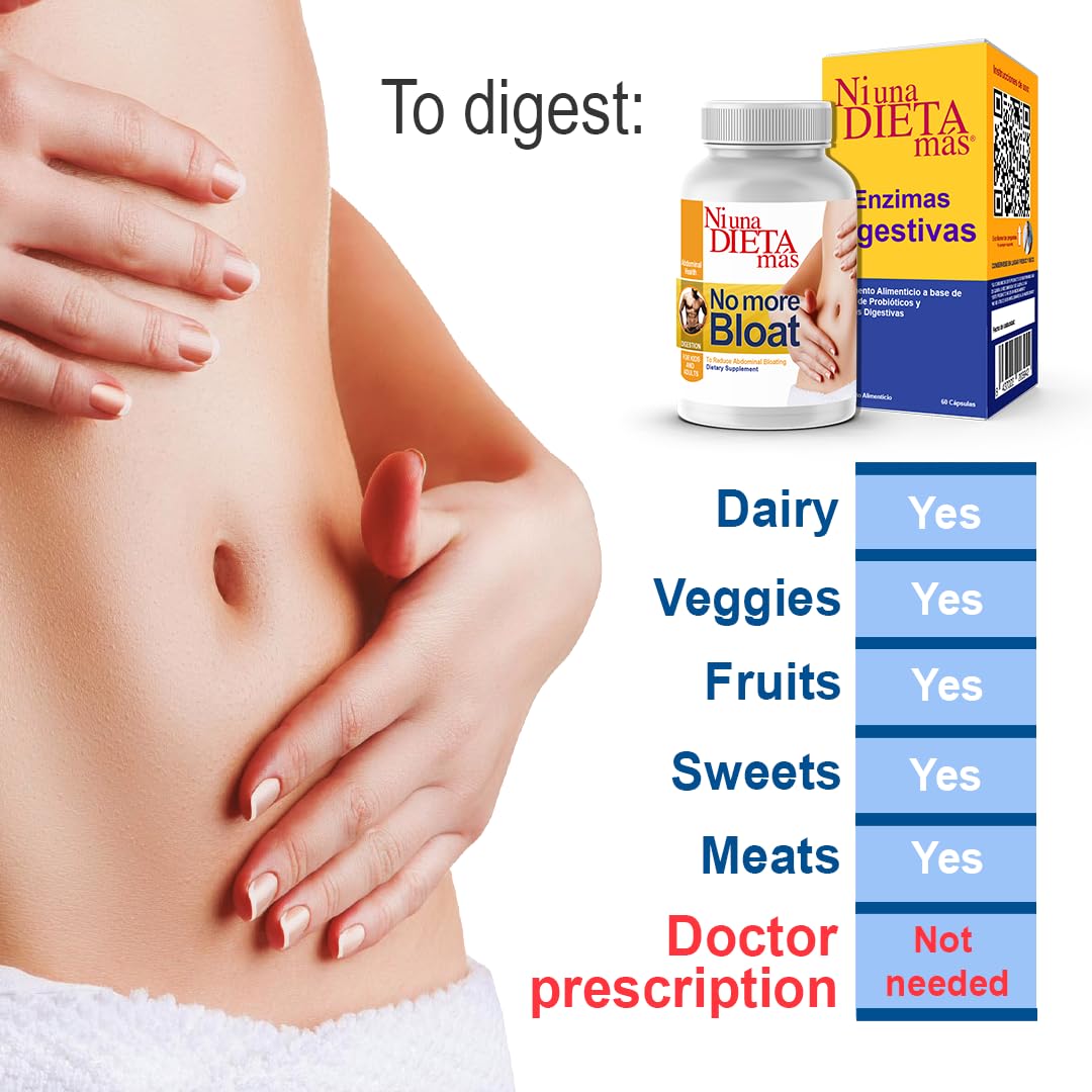 Ni una dieta más Multi-Enzyme Digestive Capsule 60 Count
