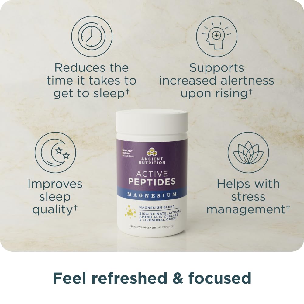 Ancient Nutrition Active Peptides Magnesium Capsules 90 Count