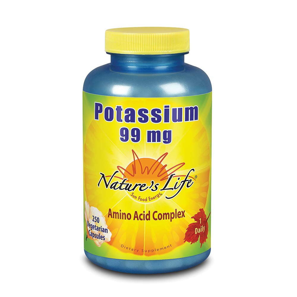 Nature's Life Potassium 99 mg Capsules, 250 Count
