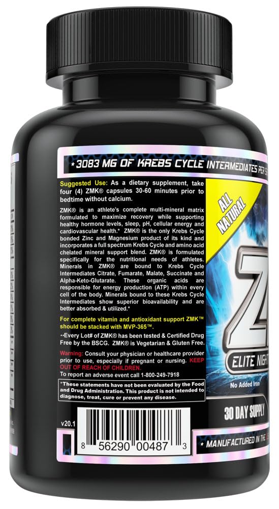 MST ZMK Zinc & Magnesium Krebs Chelates Capsules 120