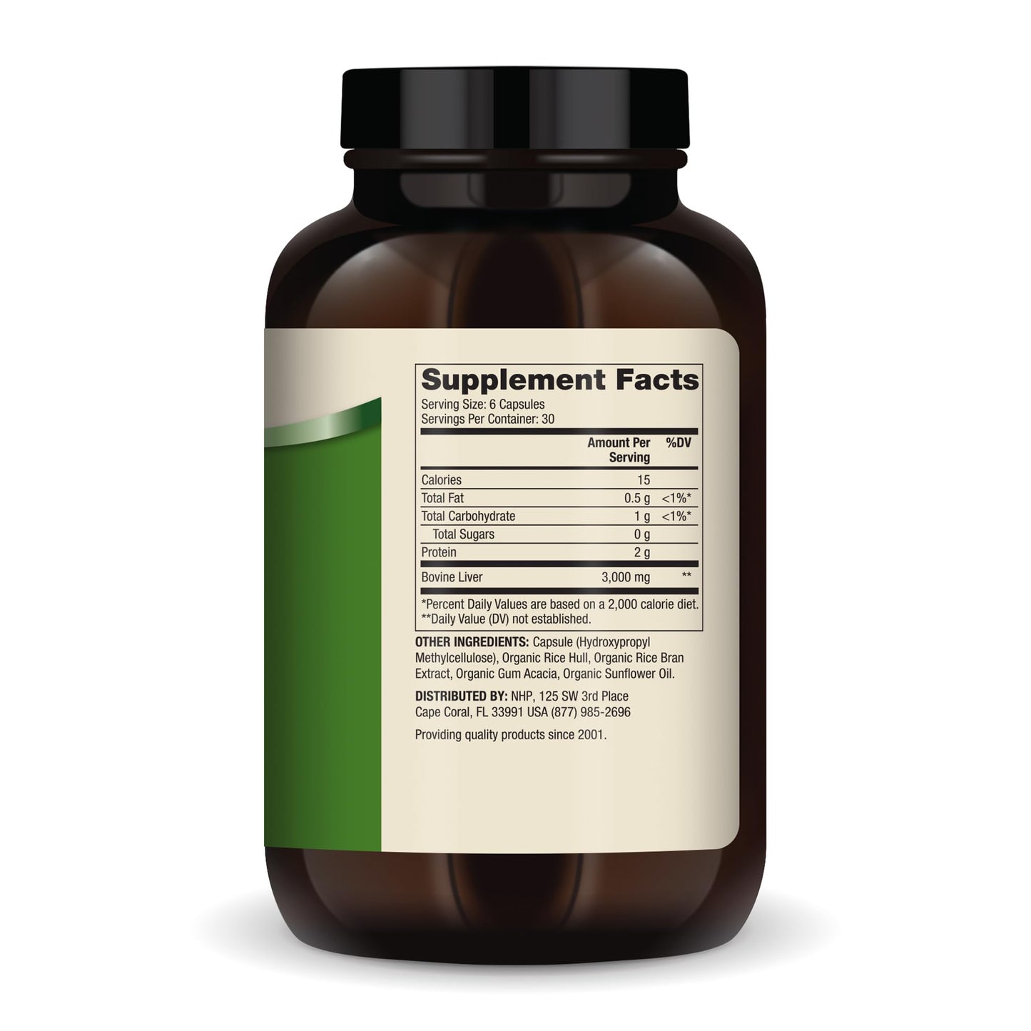 Dr. Mercola Grass Fed Beef Liver 3000 mg 180 Capsules