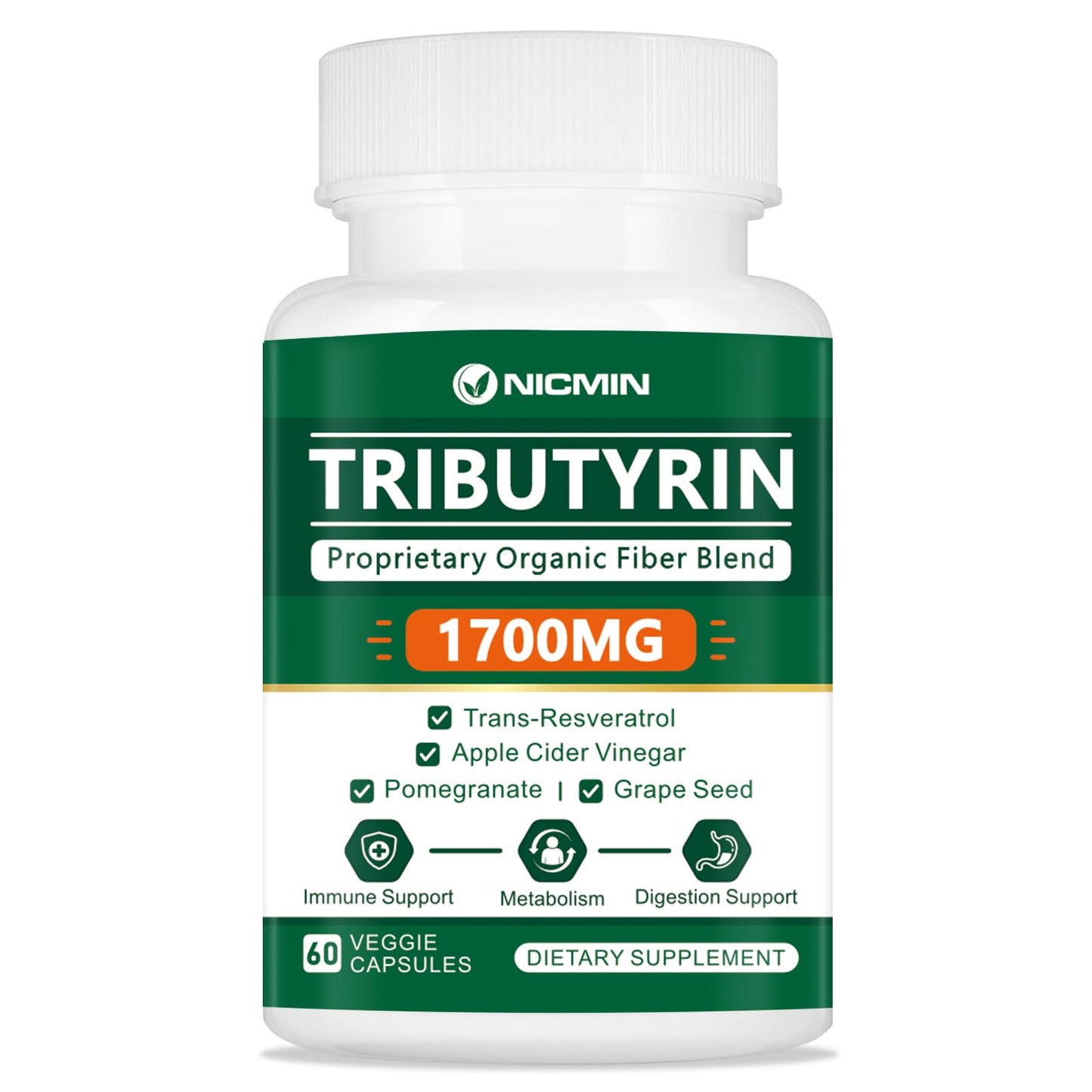 NICMIN Tributyrin Supplement Capsule 60 Count