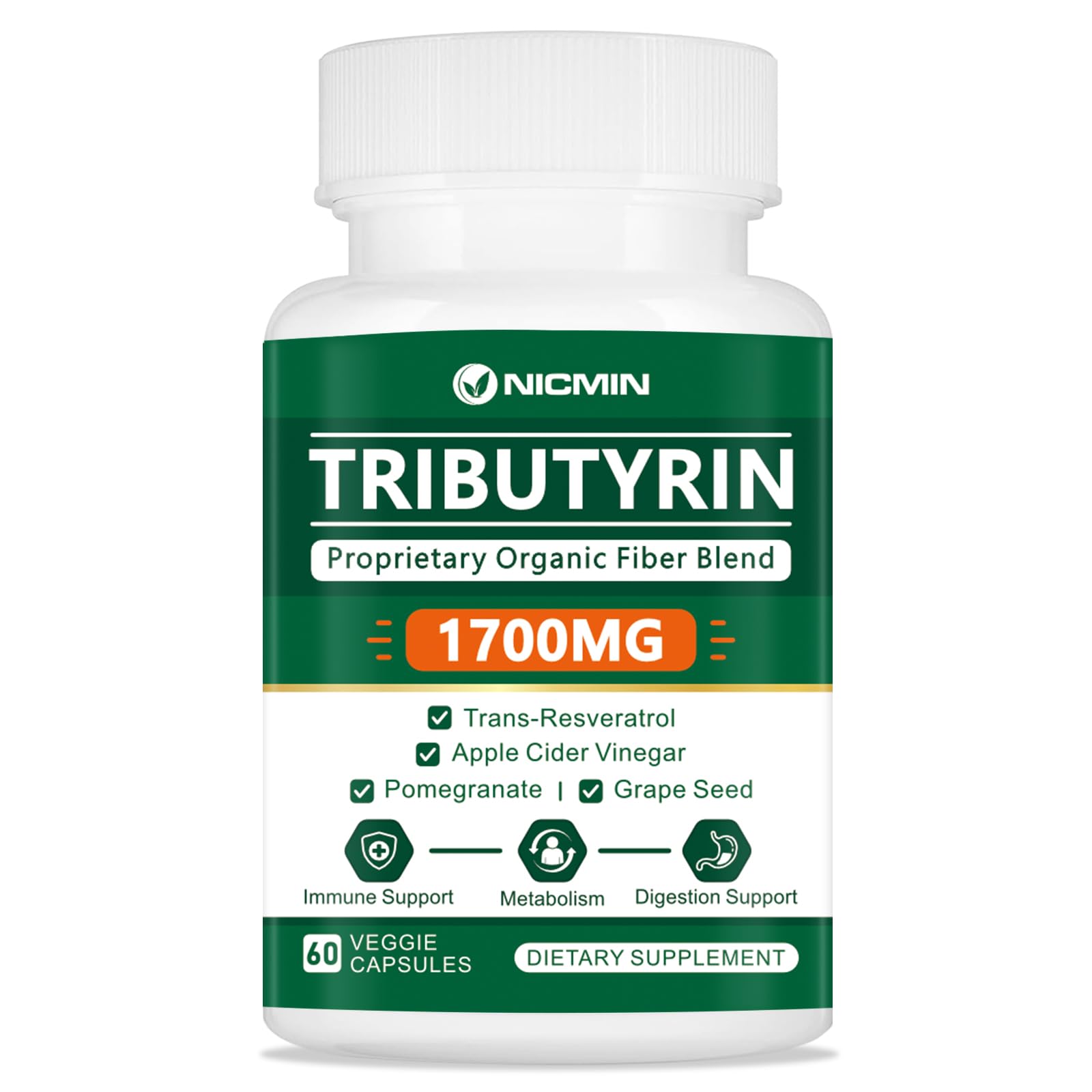 NICMIN Tributyrin Supplement Capsule 60 Count