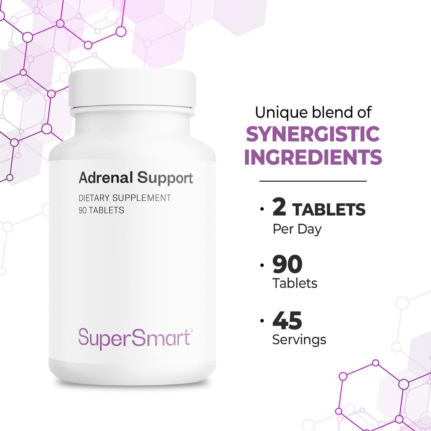 Supersmart Adrenal Support Tablets 90 Count