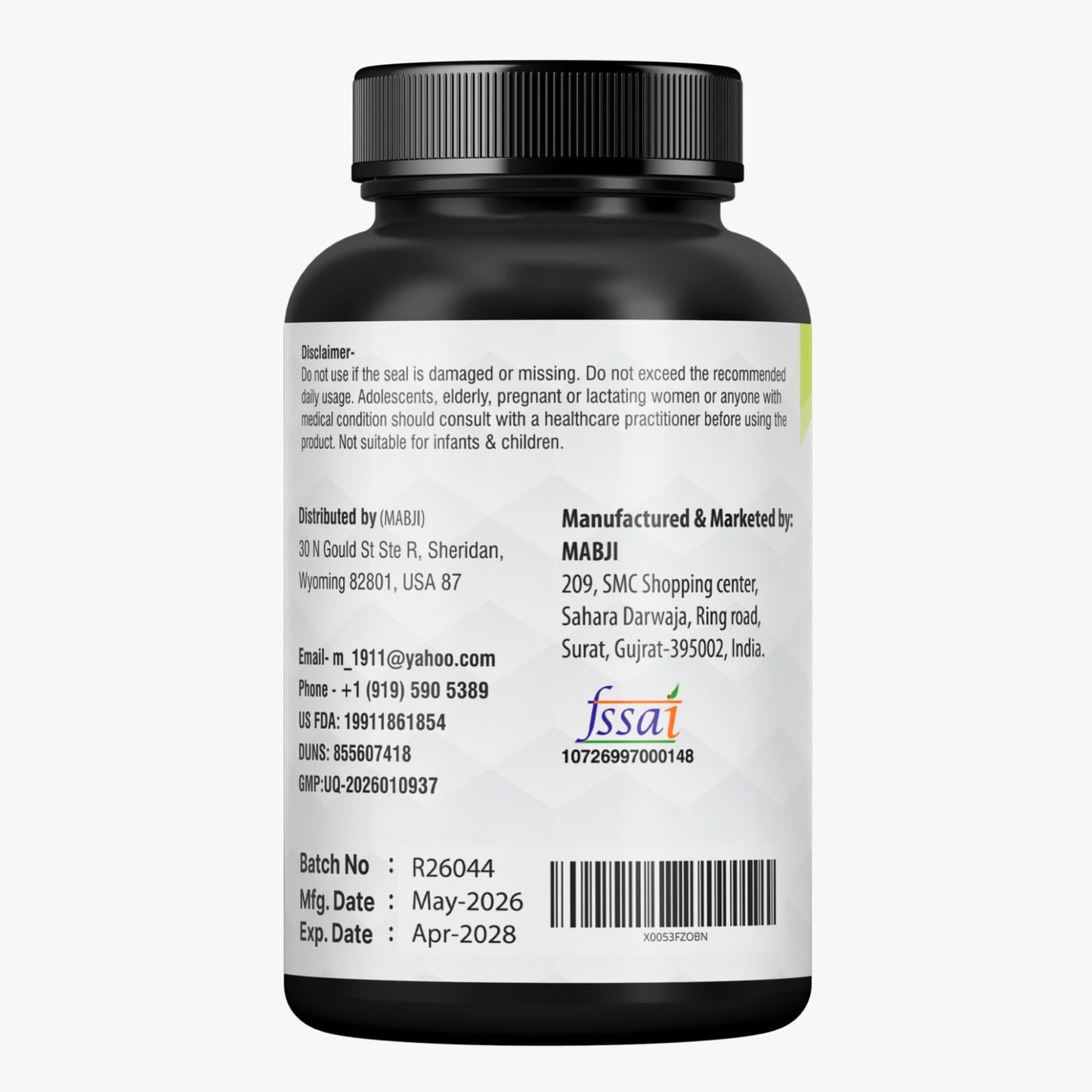 MABJI Pure Organic Moringa Capsules 40000 mg, 180 Capsules
