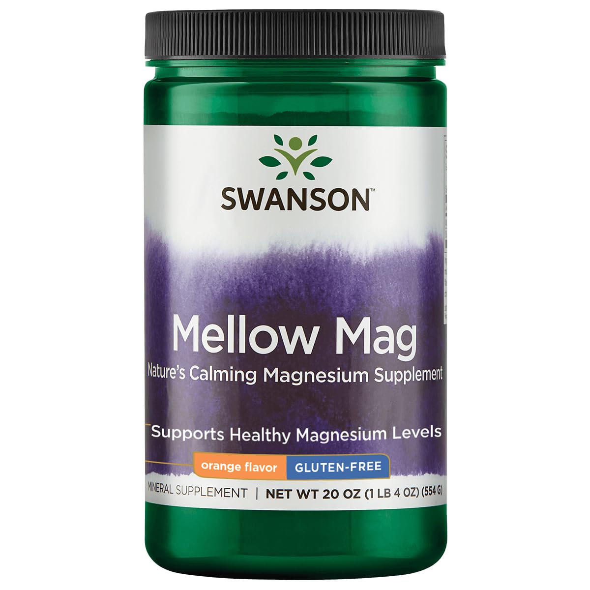 Swanson Mellow Magnesium Drink Powder 20 oz