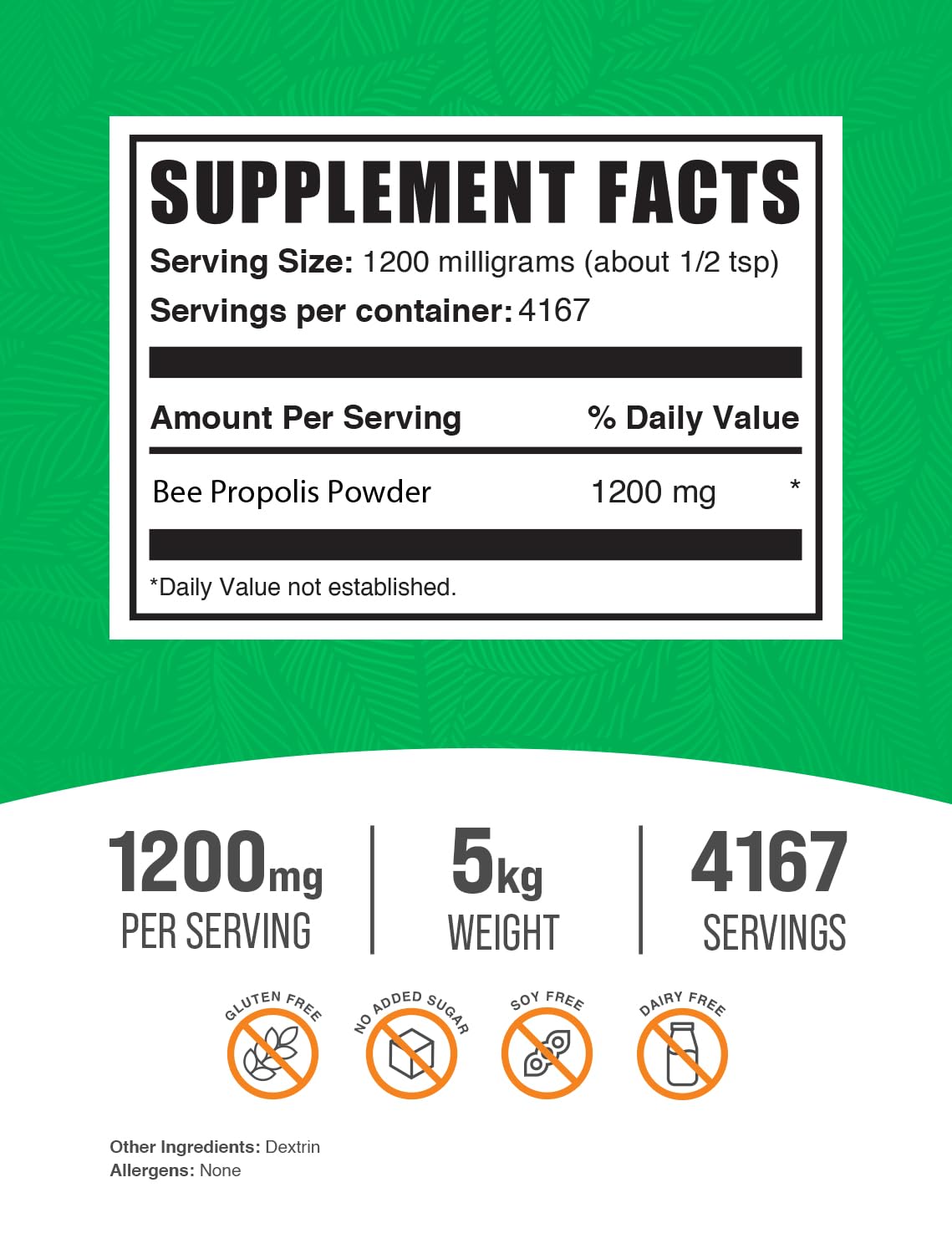 BulkSupplements Bee Propolis Powder Pack of 5