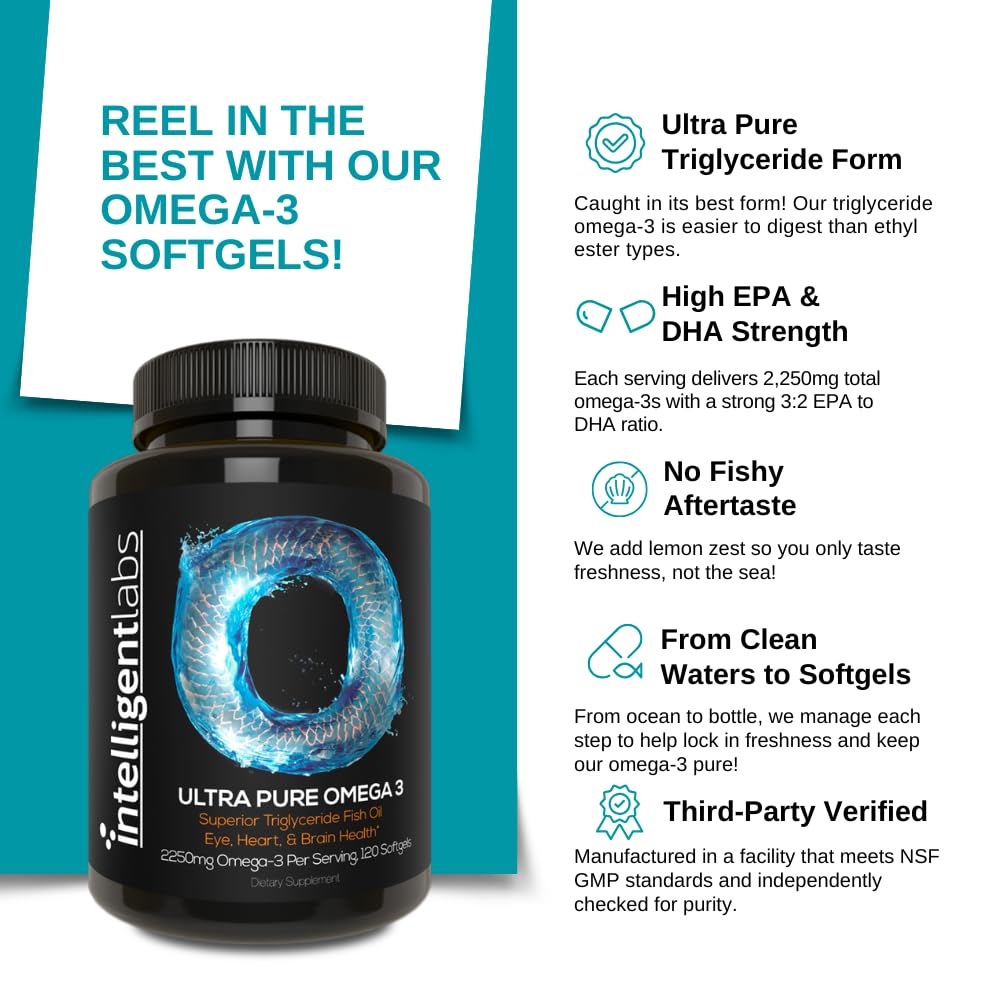 Intelligent Labs Triglyceride Omega 3 Softgels 120 Count